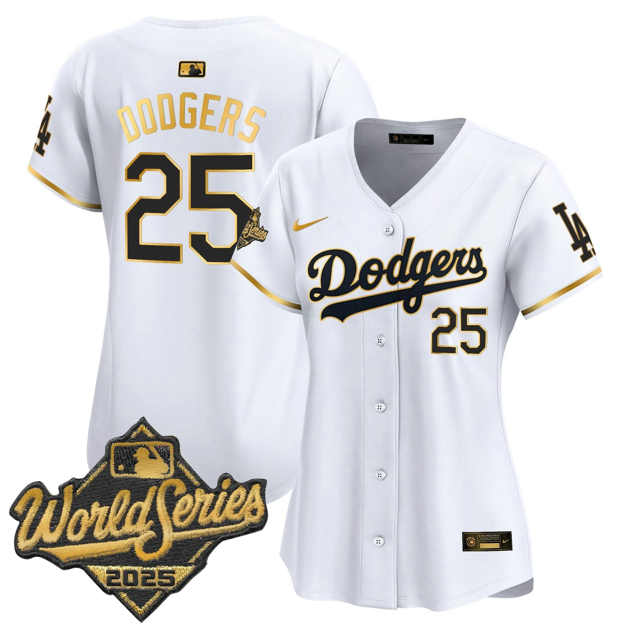 Camisa MLB Women’s 2025 World Series Dourada Trim Vapor Premier Limited Jersey