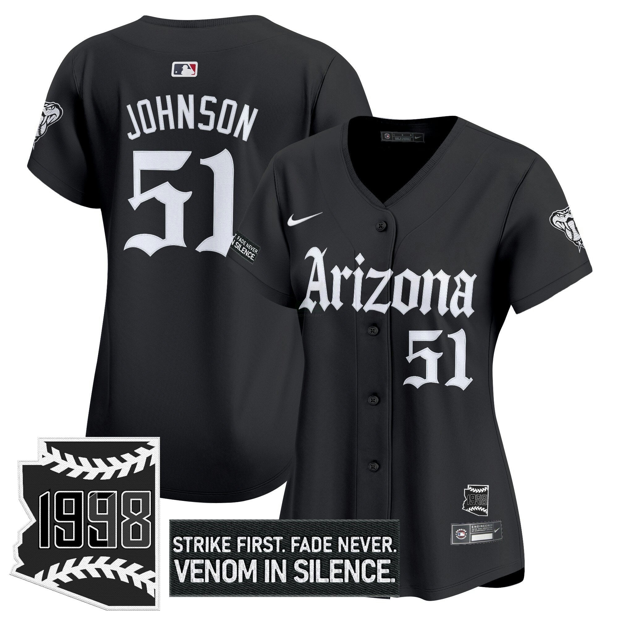 Camisa MLB Women’s Arizona ‘Gothic Desert Fang Edition’ Vapor Premier Limited Jersey