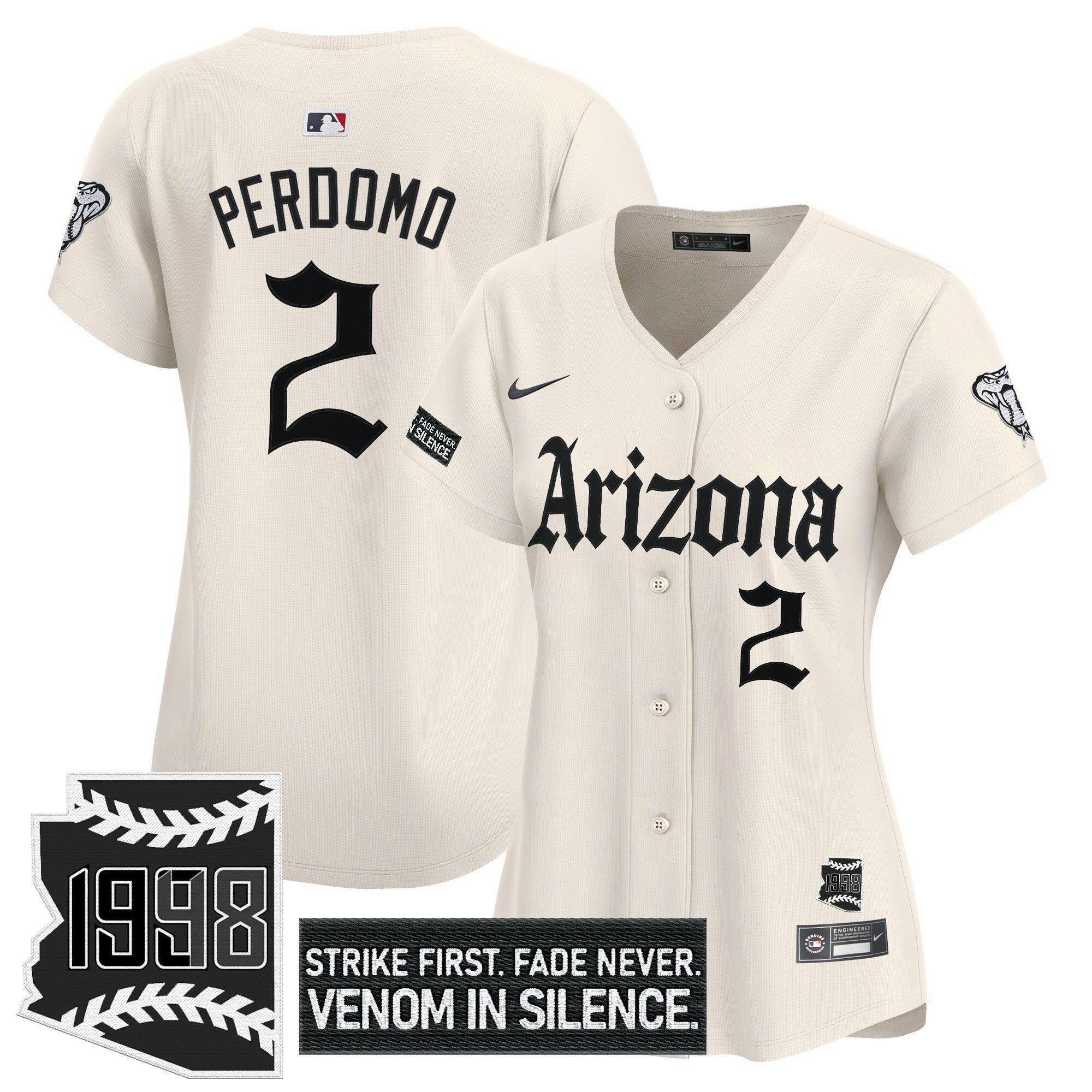 Camisa MLB Women’s Arizona ‘Gothic Desert Fang Edition’ Vapor Premier Limited Jersey