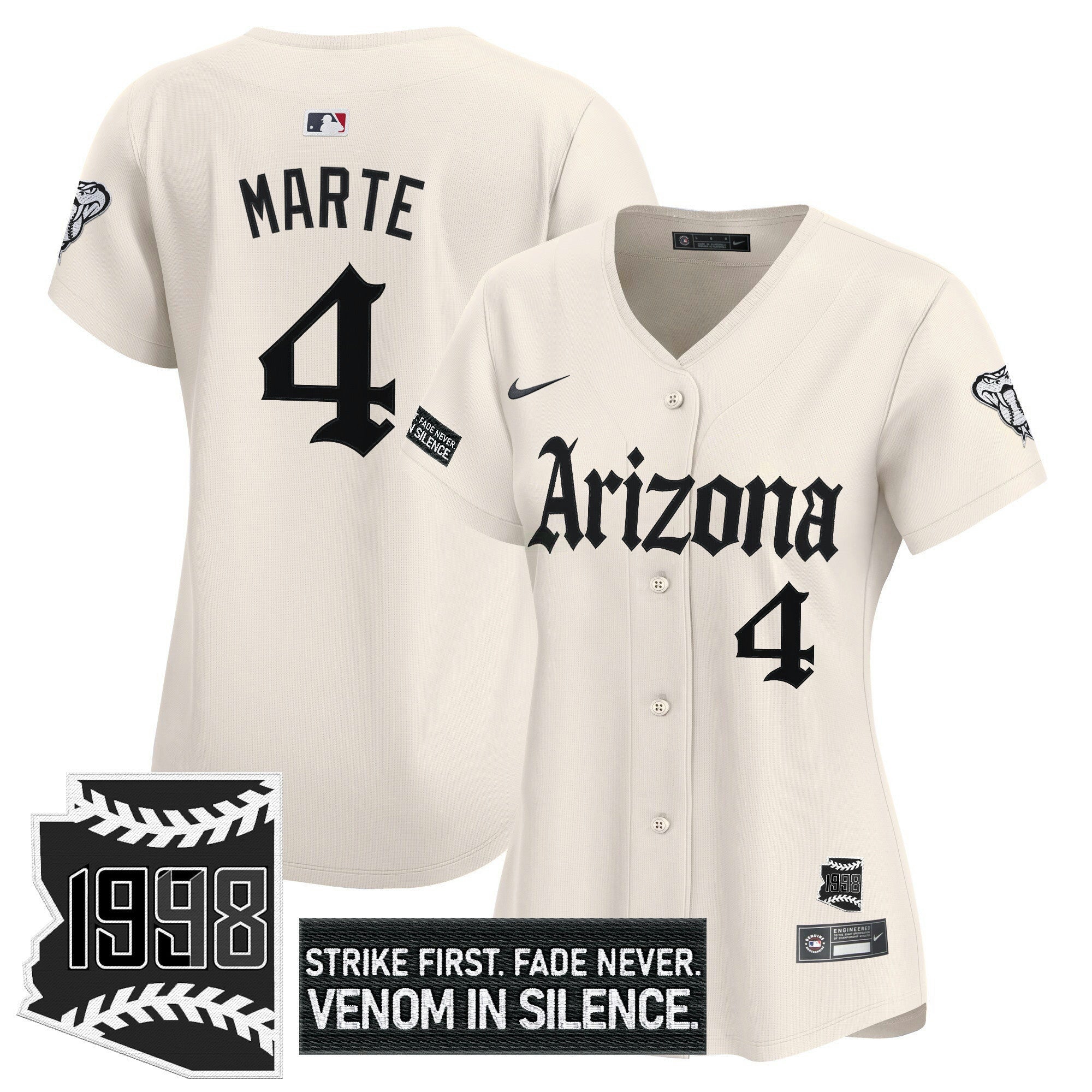 Camisa MLB Women’s Arizona ‘Gothic Desert Fang Edition’ Vapor Premier Limited Jersey