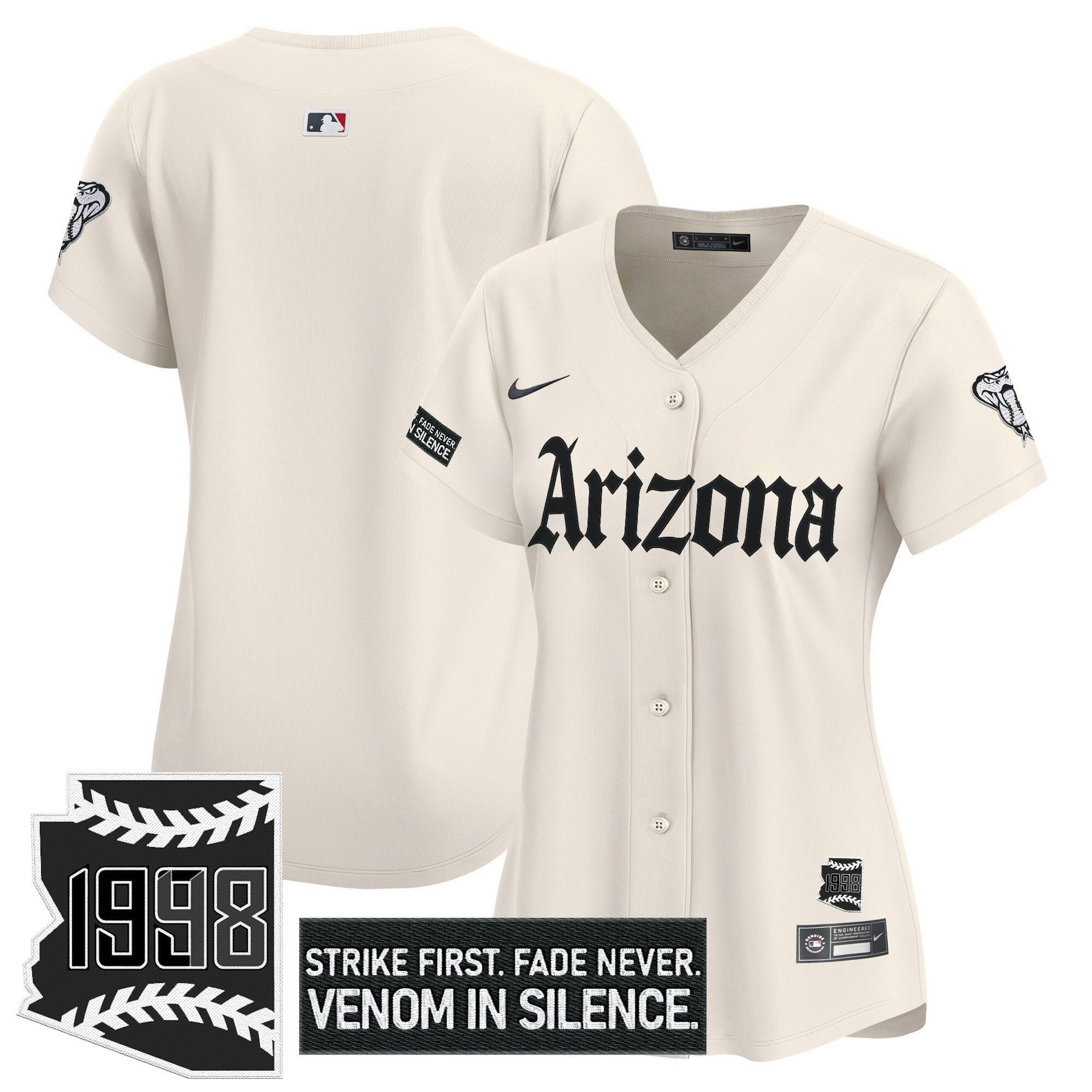 Camisa MLB Women’s Arizona ‘Gothic Desert Fang Edition’ Vapor Premier Limited Jersey