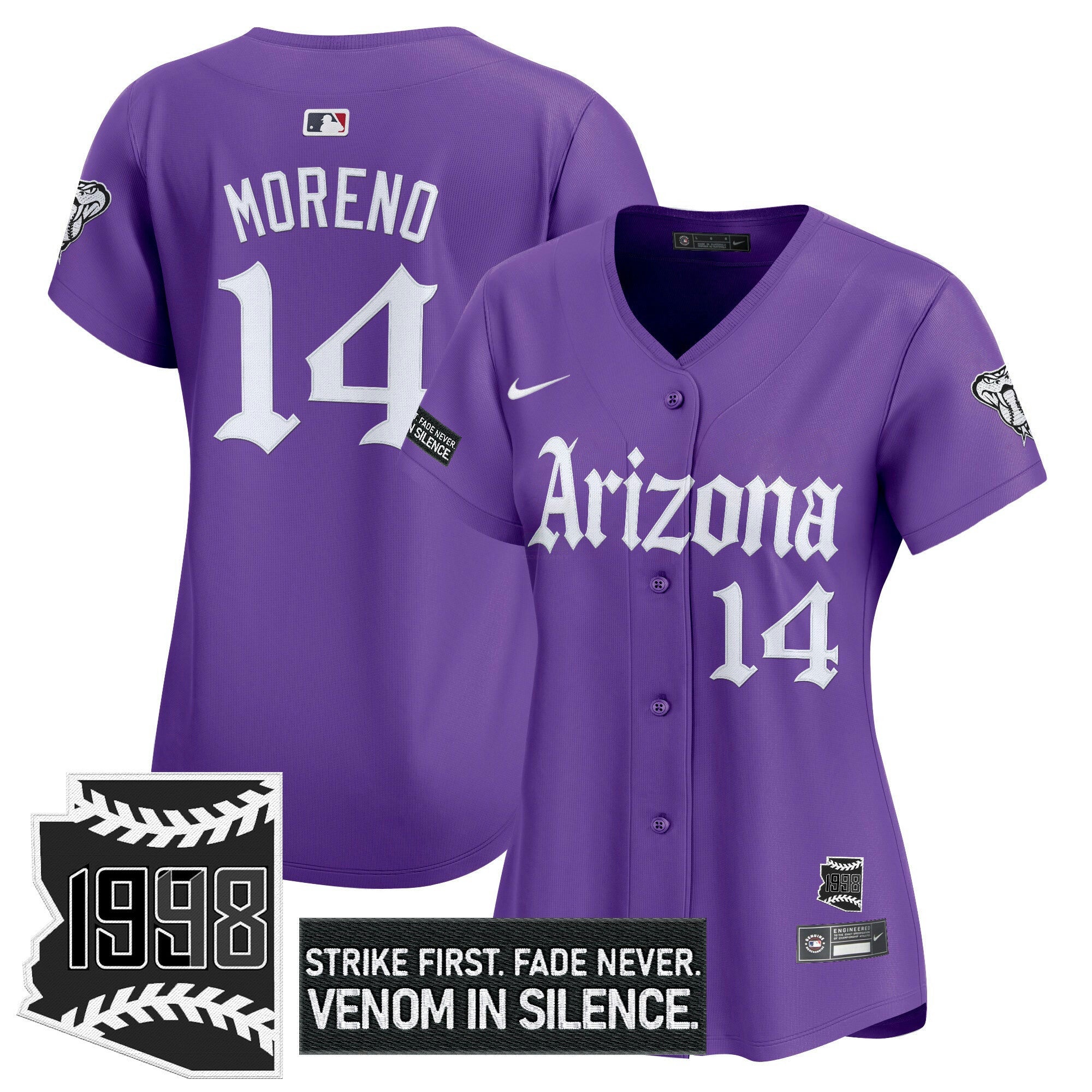Camisa MLB Women’s Arizona ‘Gothic Desert Fang Edition’ Vapor Premier Limited Jersey