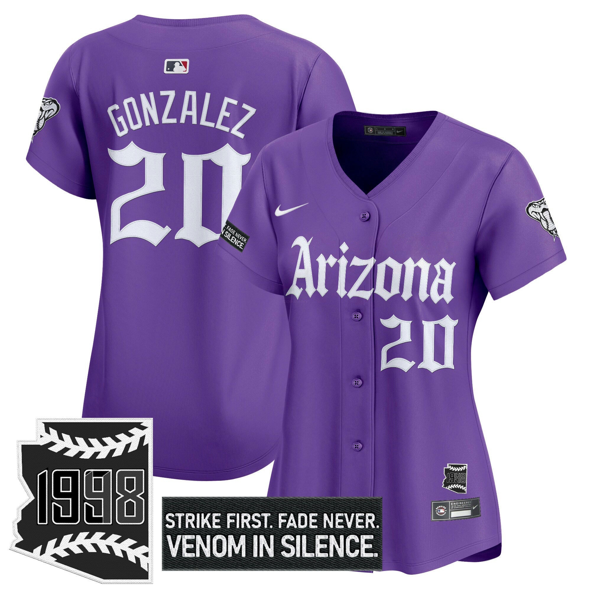Camisa MLB Women’s Arizona ‘Gothic Desert Fang Edition’ Vapor Premier Limited Jersey