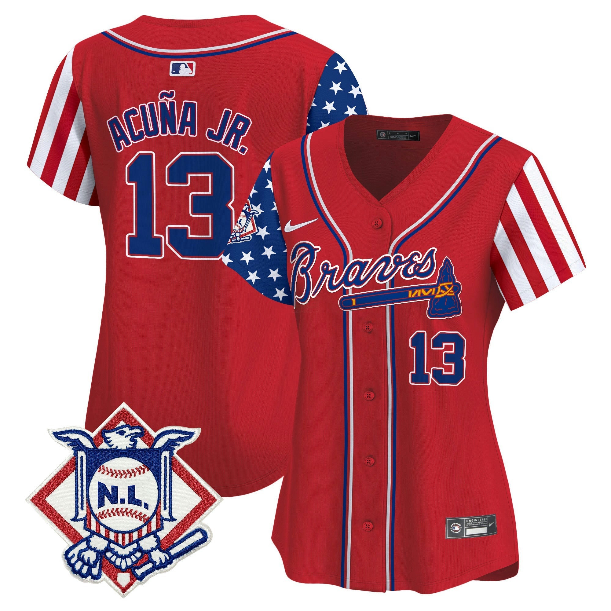 Camisa MLB Women’s Atlanta 2024 Fourth of July Vapor Premier Limited Jersey V2