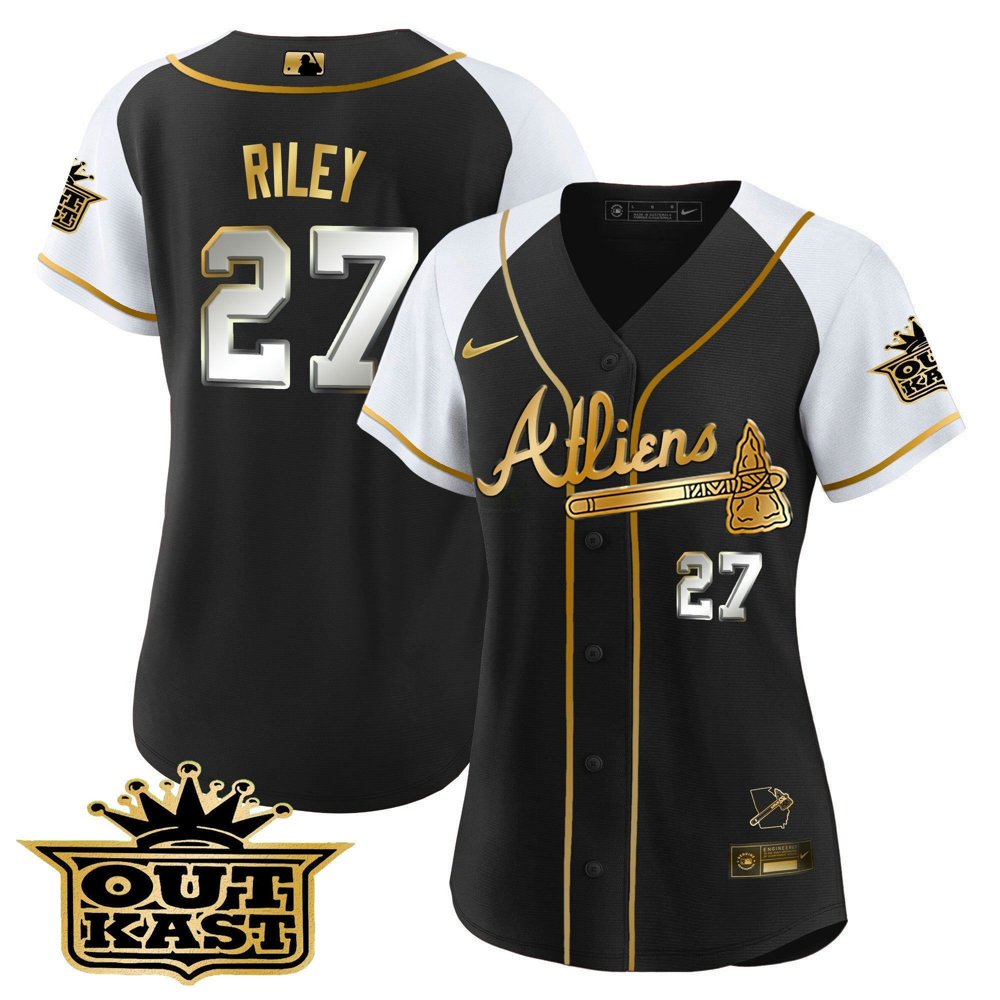Camisa MLB Women’s Atlanta Atliens Gold Alternativa Jersey
