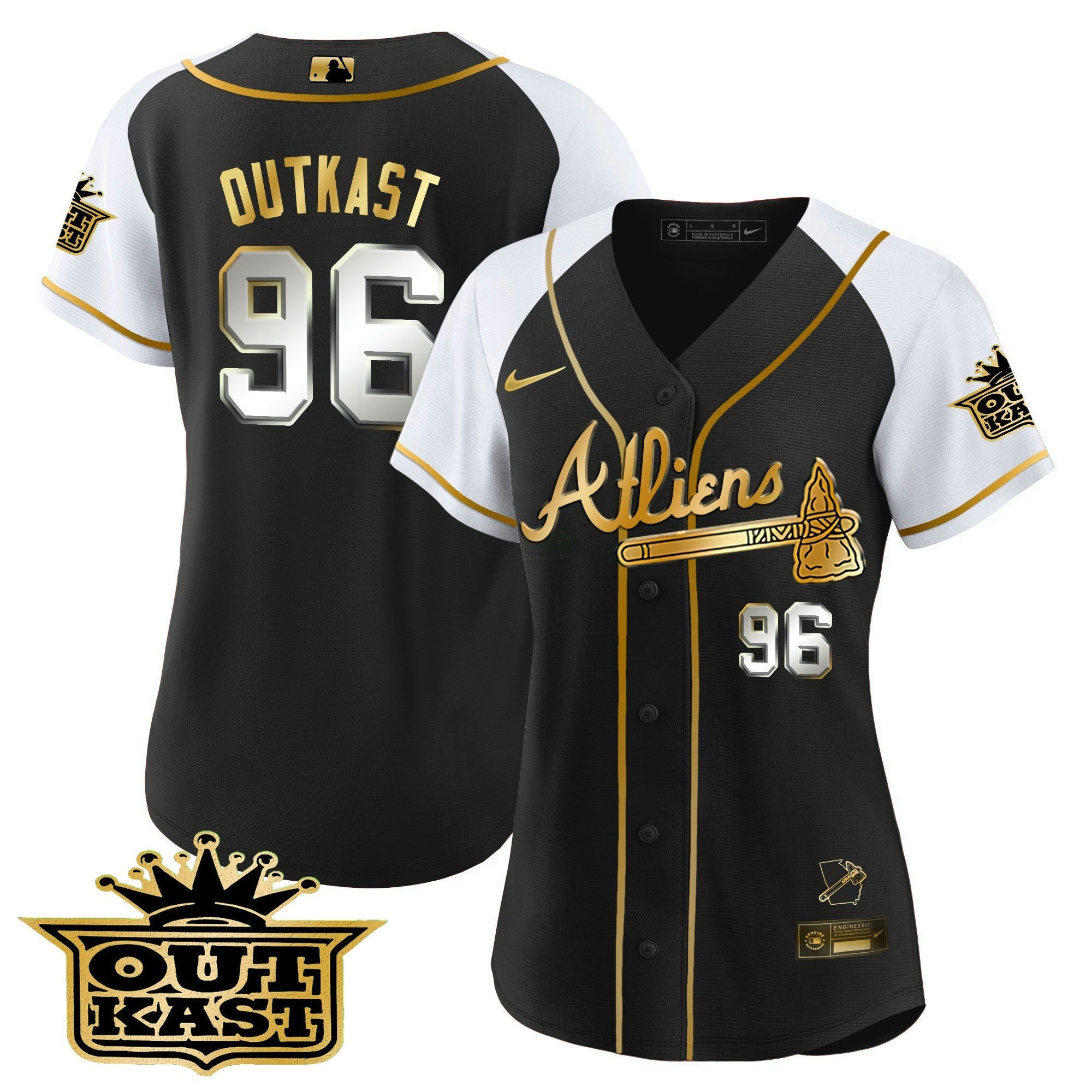 Camisa MLB Women’s Atlanta Atliens Gold Alternativa Jersey