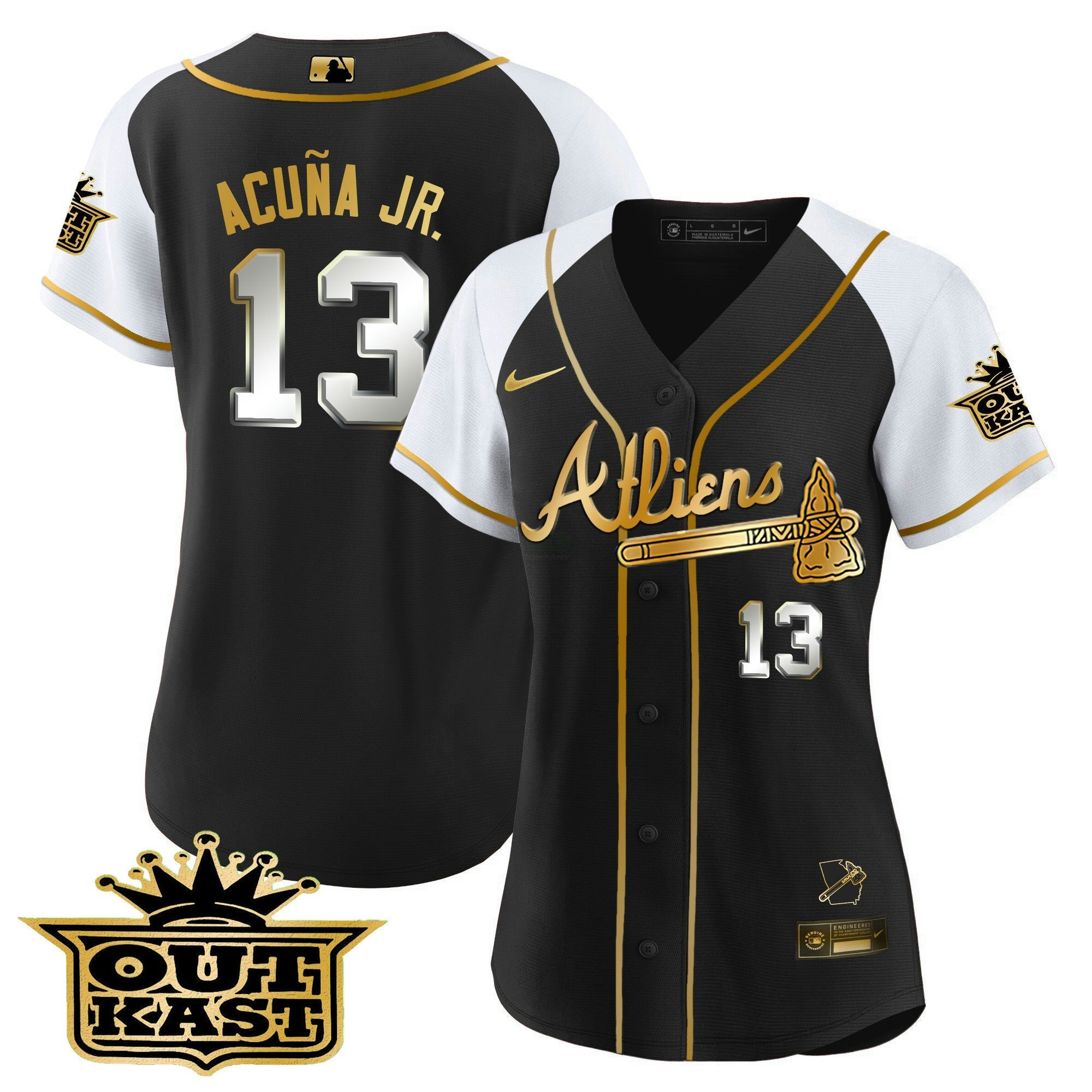Camisa MLB Women’s Atlanta Atliens Gold Alternativa Jersey