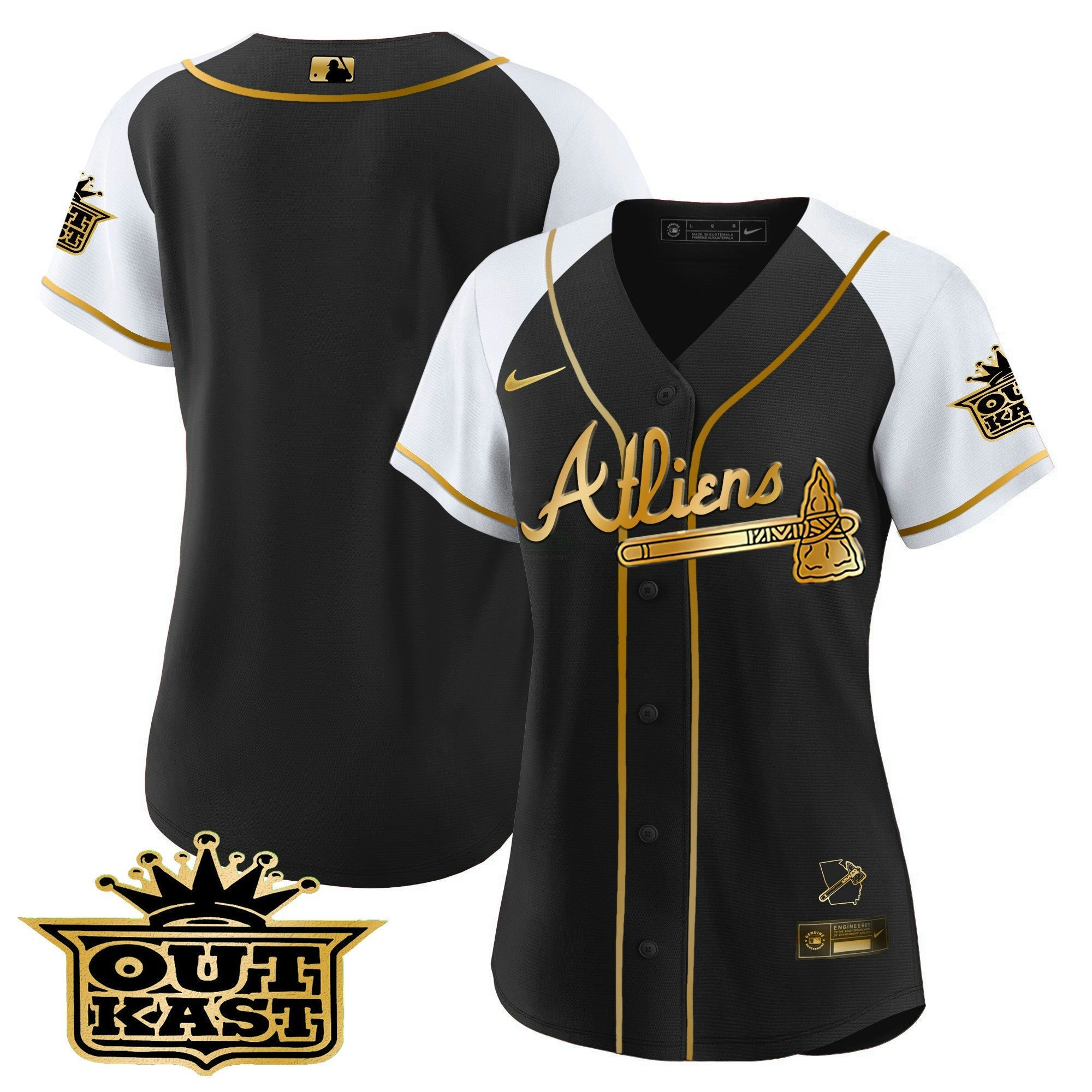 Camisa MLB Women’s Atlanta Atliens Gold Alternativa Jersey