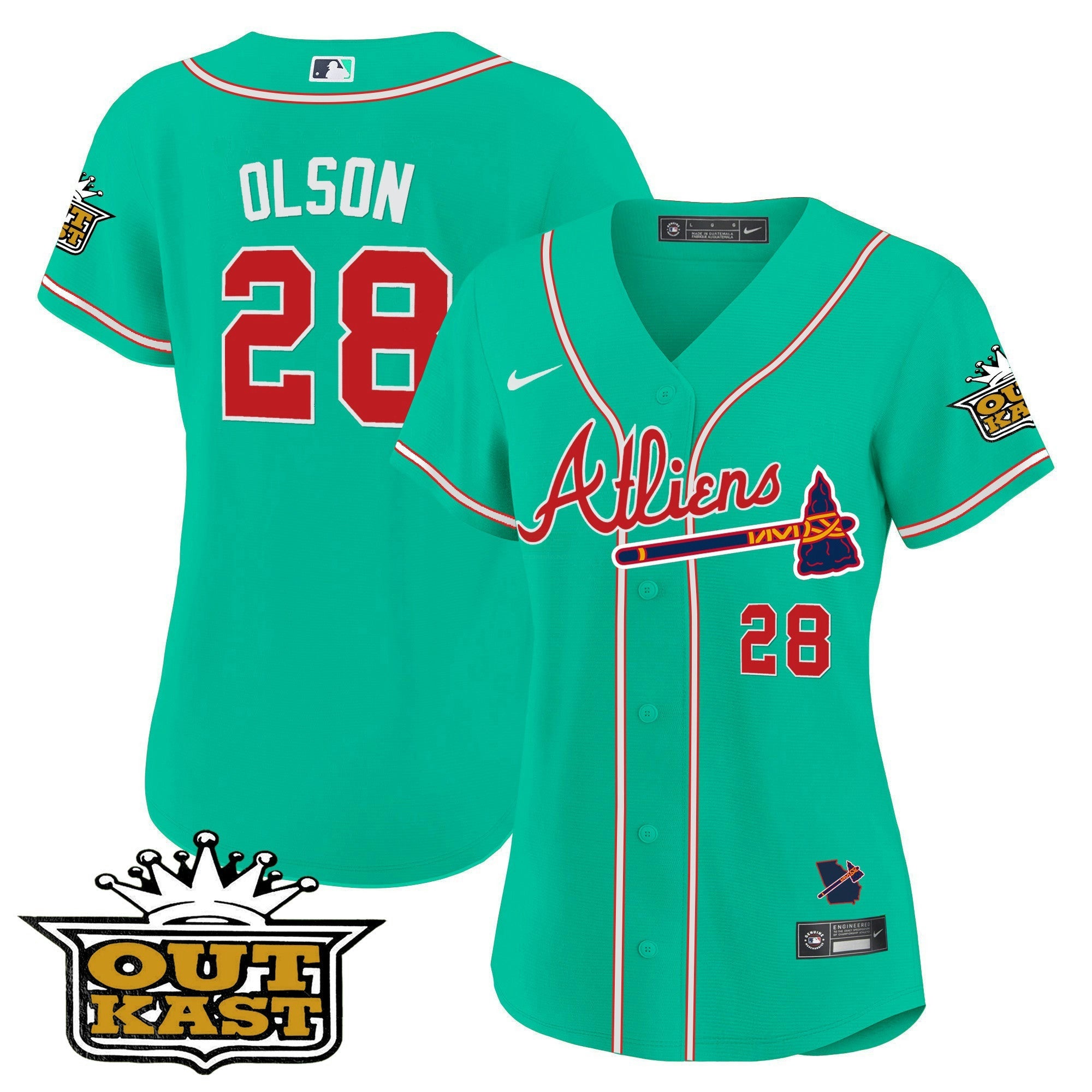 Camisa MLB Women’s Atlanta Atliens Jersey – Galaxy Version – Stitched