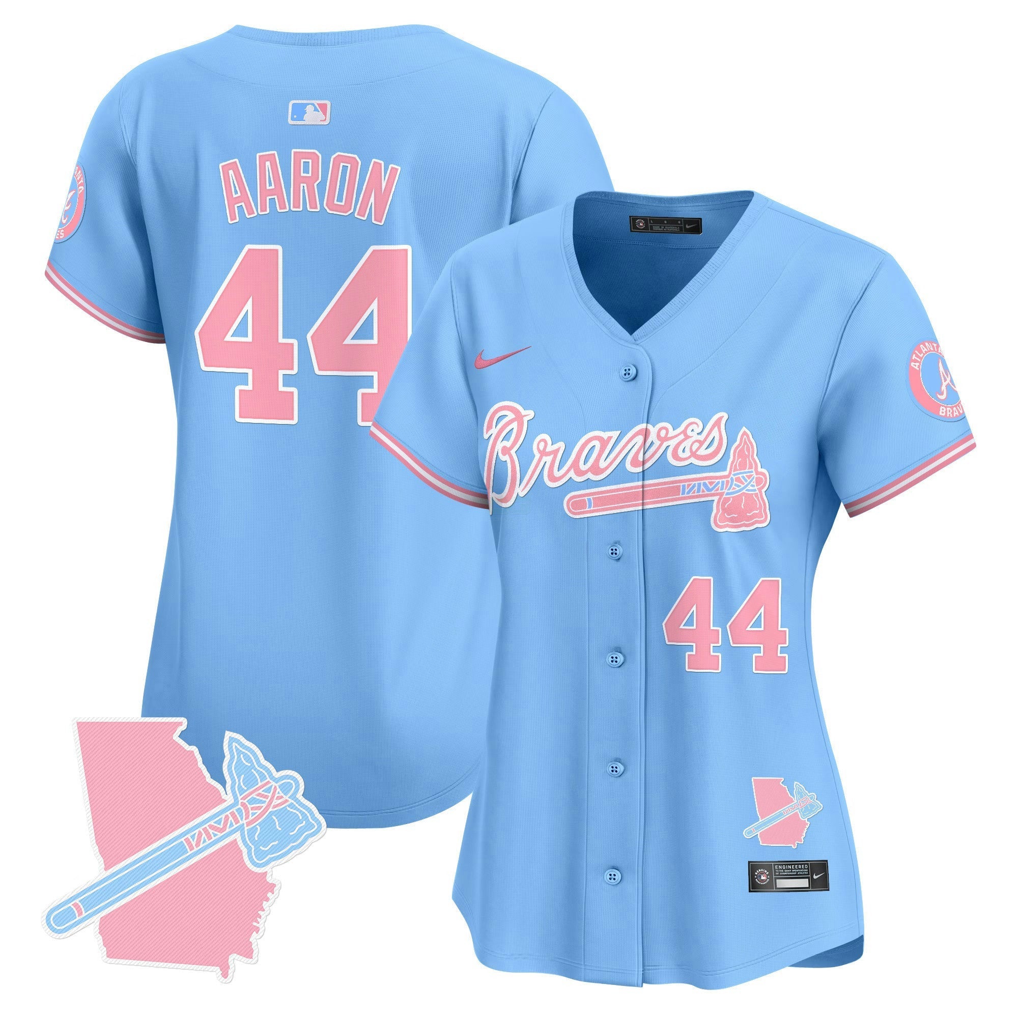 Camisa MLB Women’s Atlanta Bubblegum Pink Vapor Premier Limited Jersey