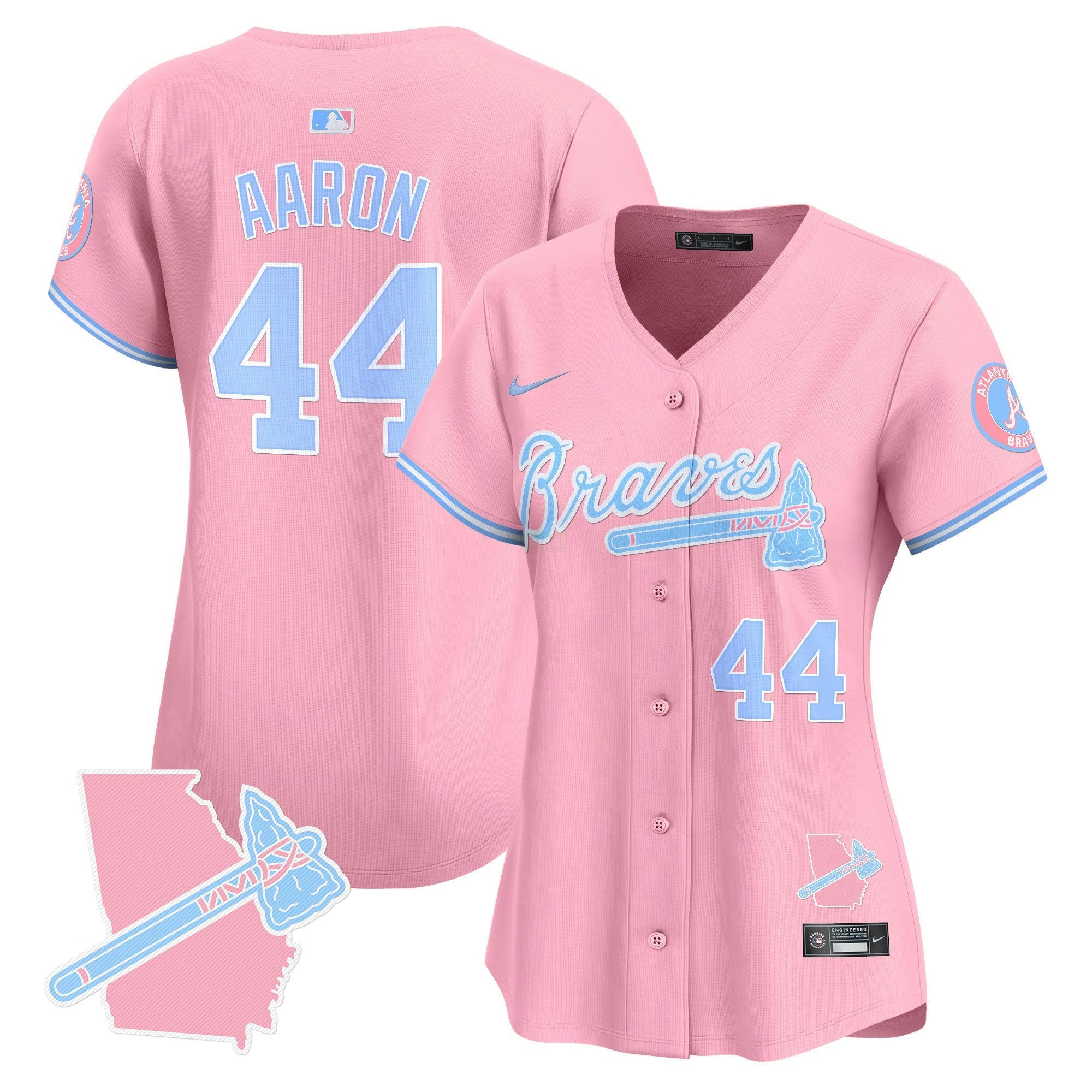 Camisa MLB Women’s Atlanta Bubblegum Pink Vapor Premier Limited Jersey