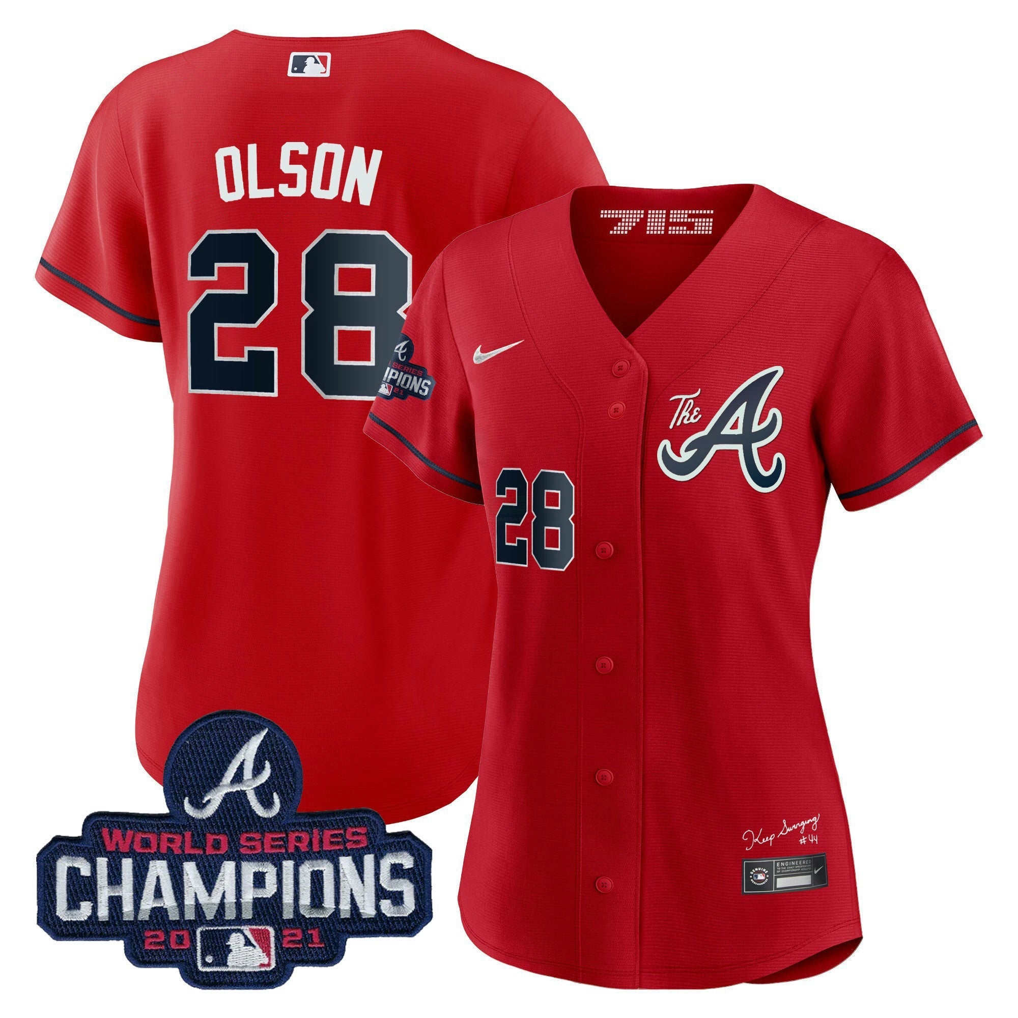 Camisa MLB Women’s Atlanta Champions City Connect Dourada Jersey