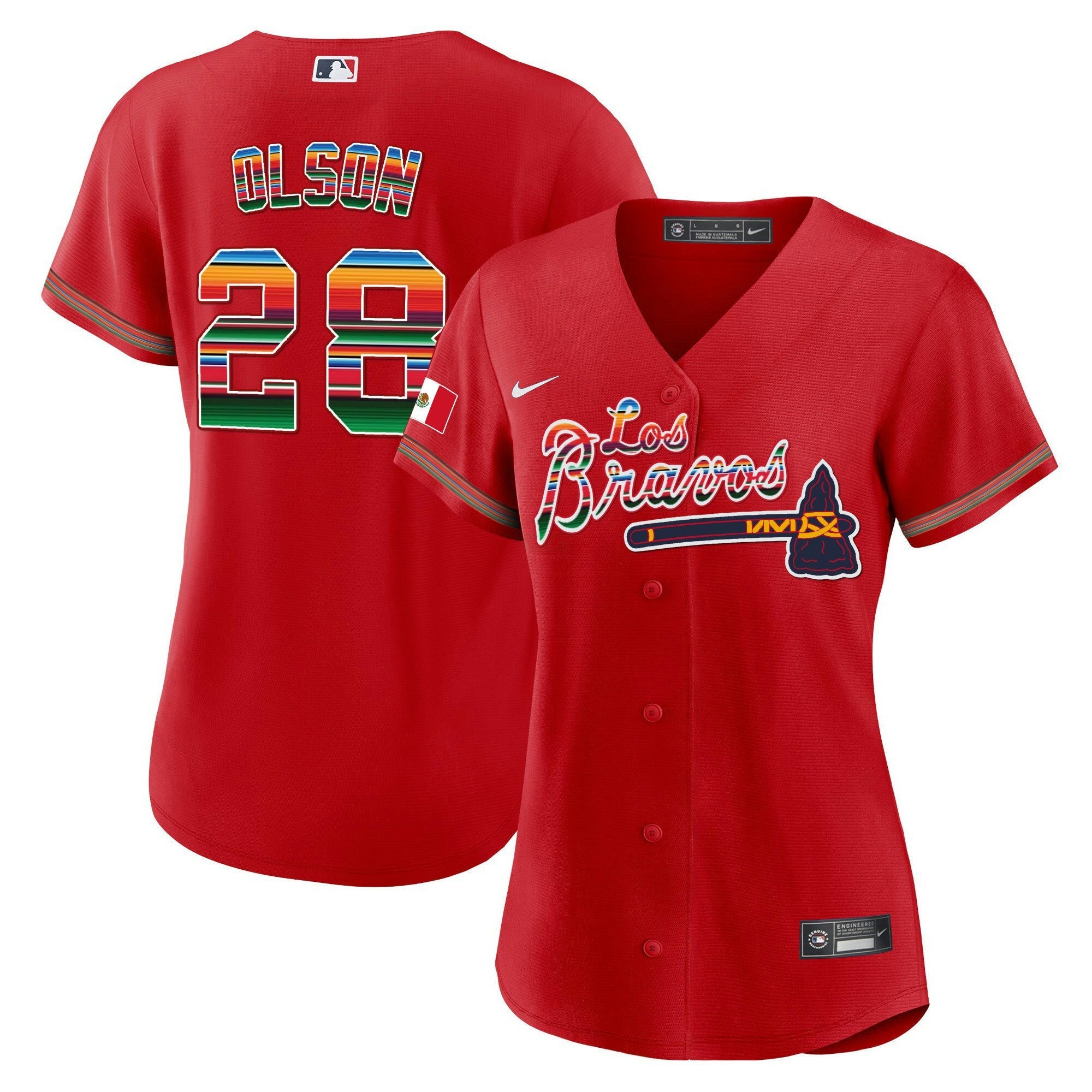 Camisa MLB Women’s Atlanta Los Bravos Mexico Jersey