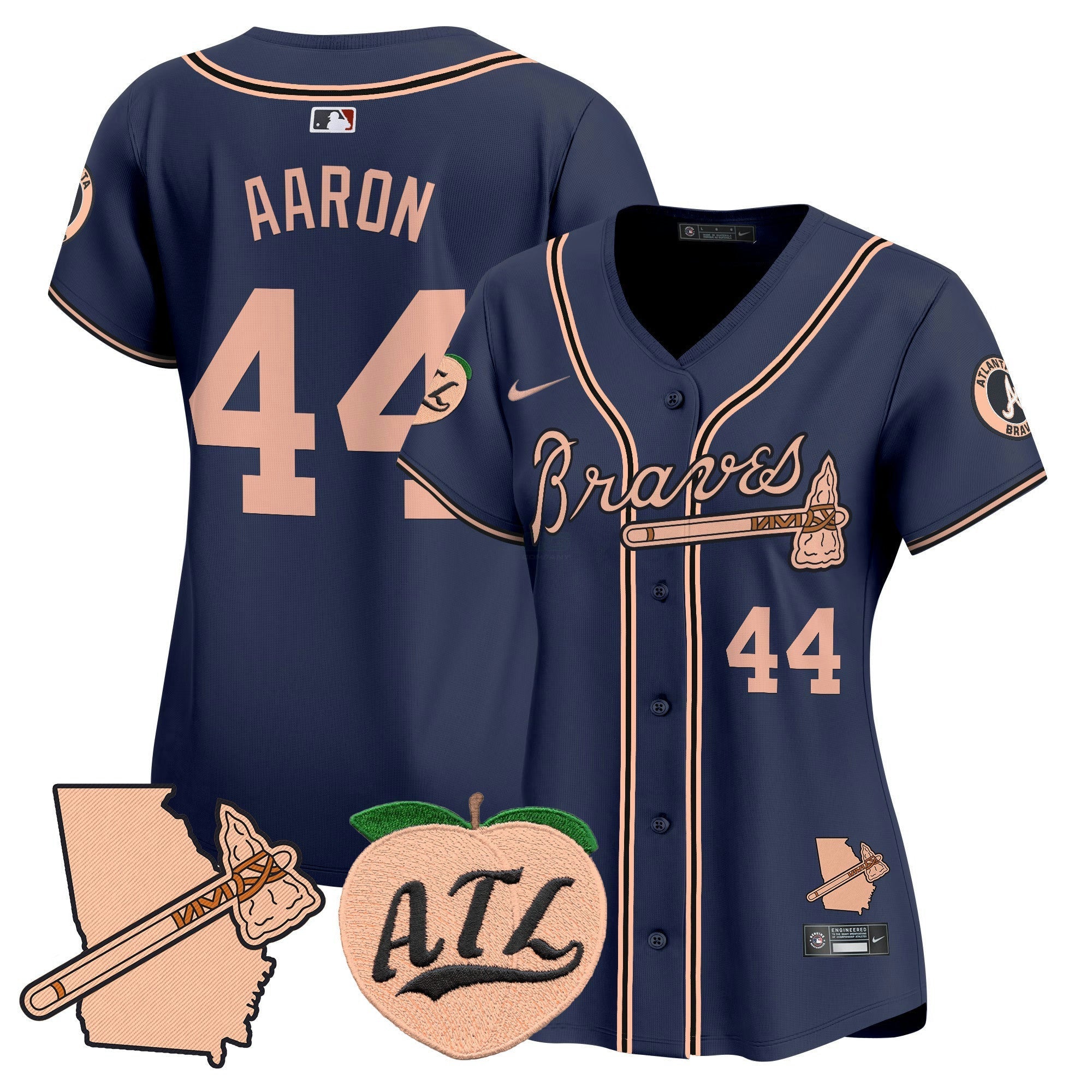 Camisa MLB Women’s Atlanta Peach Vapor Premier Limited Jersey