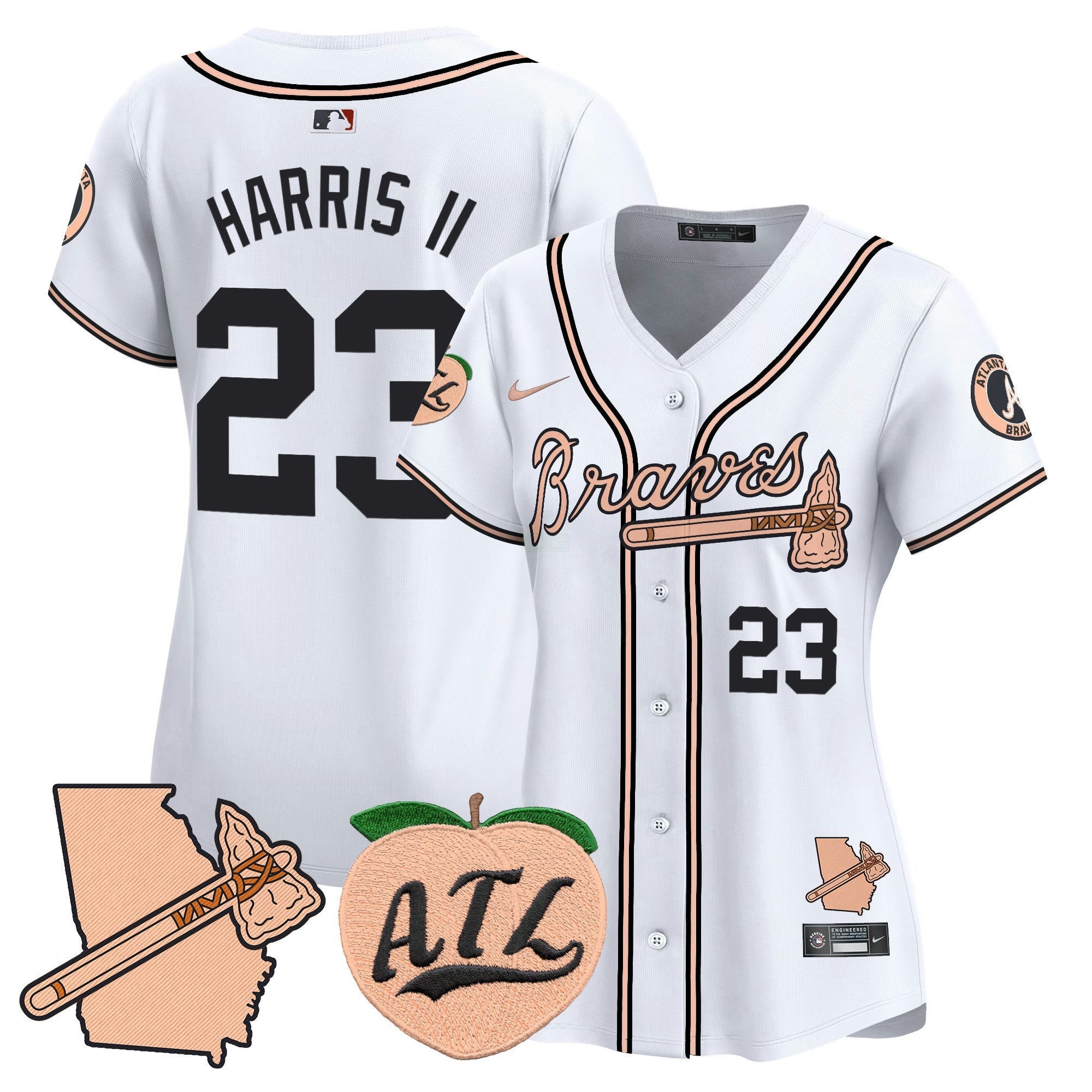 Camisa MLB Women’s Atlanta Peach Vapor Premier Limited Jersey