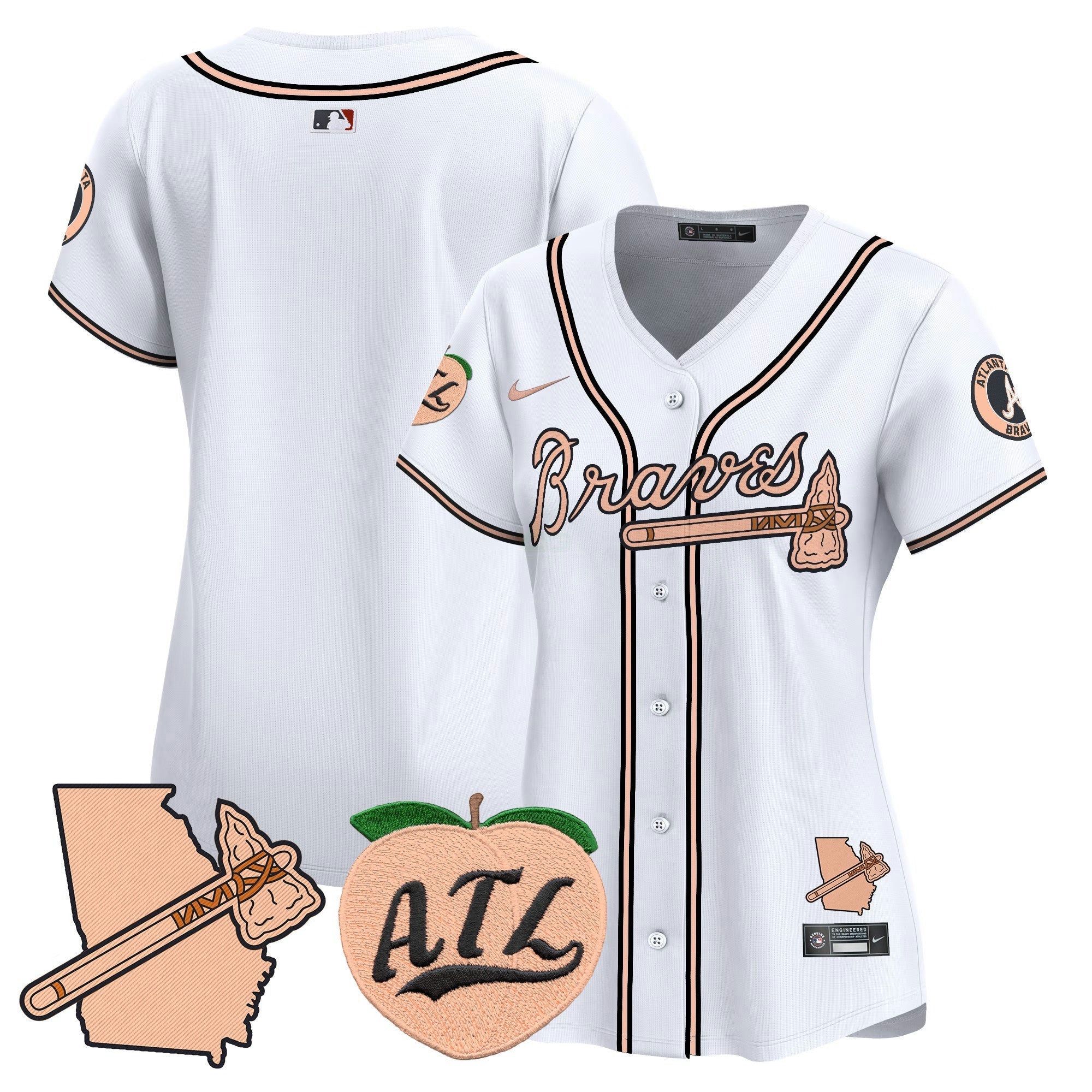 Camisa MLB Women’s Atlanta Peach Vapor Premier Limited Jersey