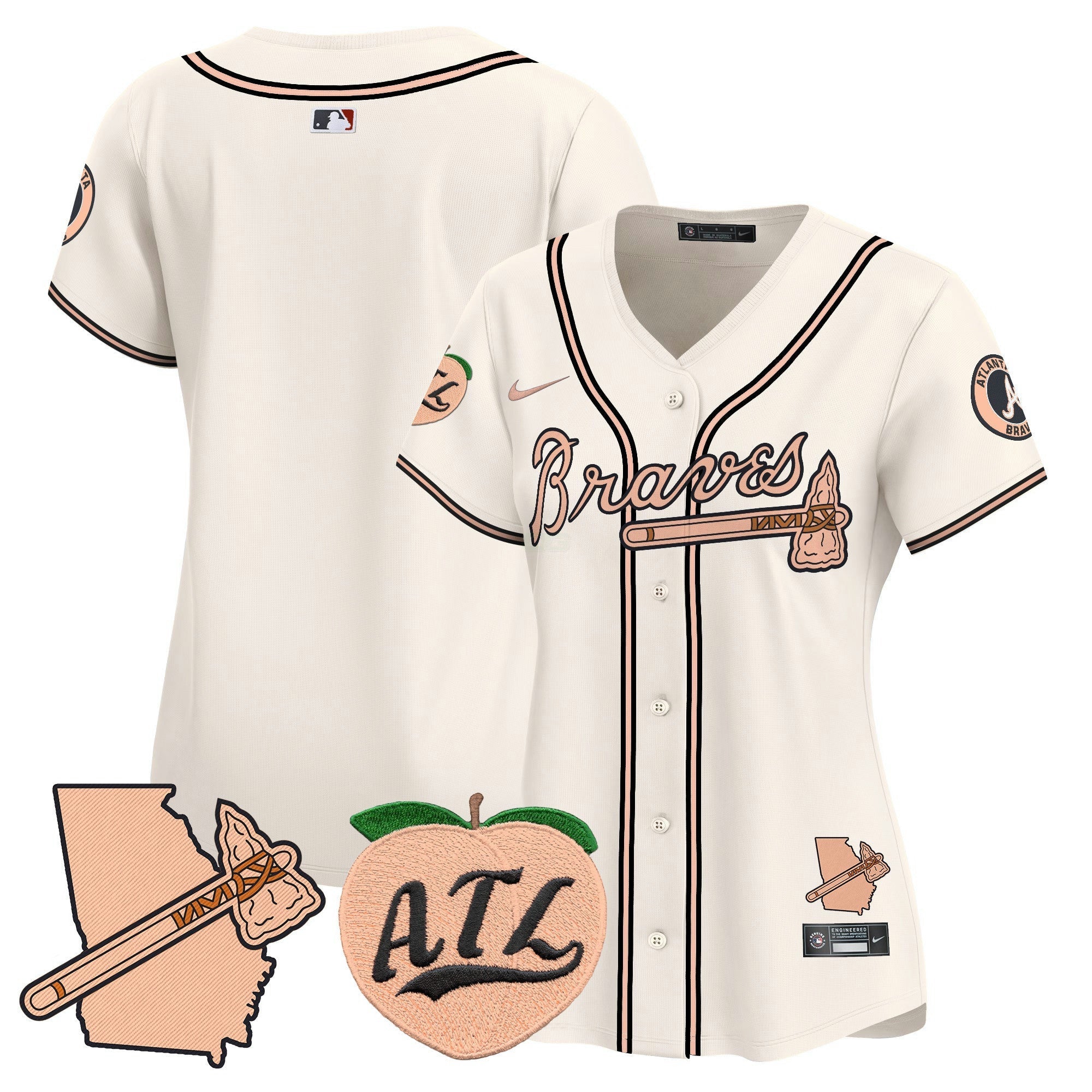 Camisa MLB Women’s Atlanta Peach Vapor Premier Limited Jersey