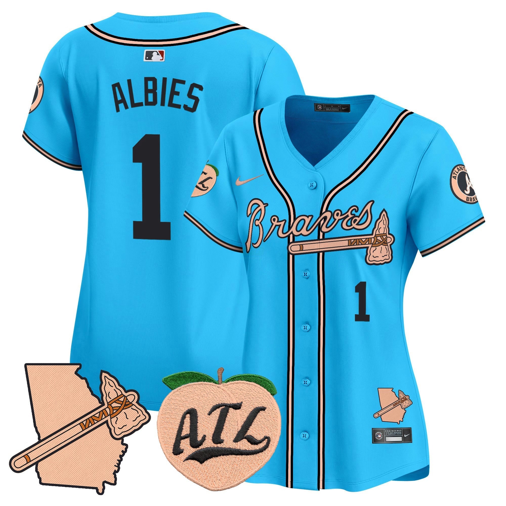 Camisa MLB Women’s Atlanta Peach Vapor Premier Limited Jersey