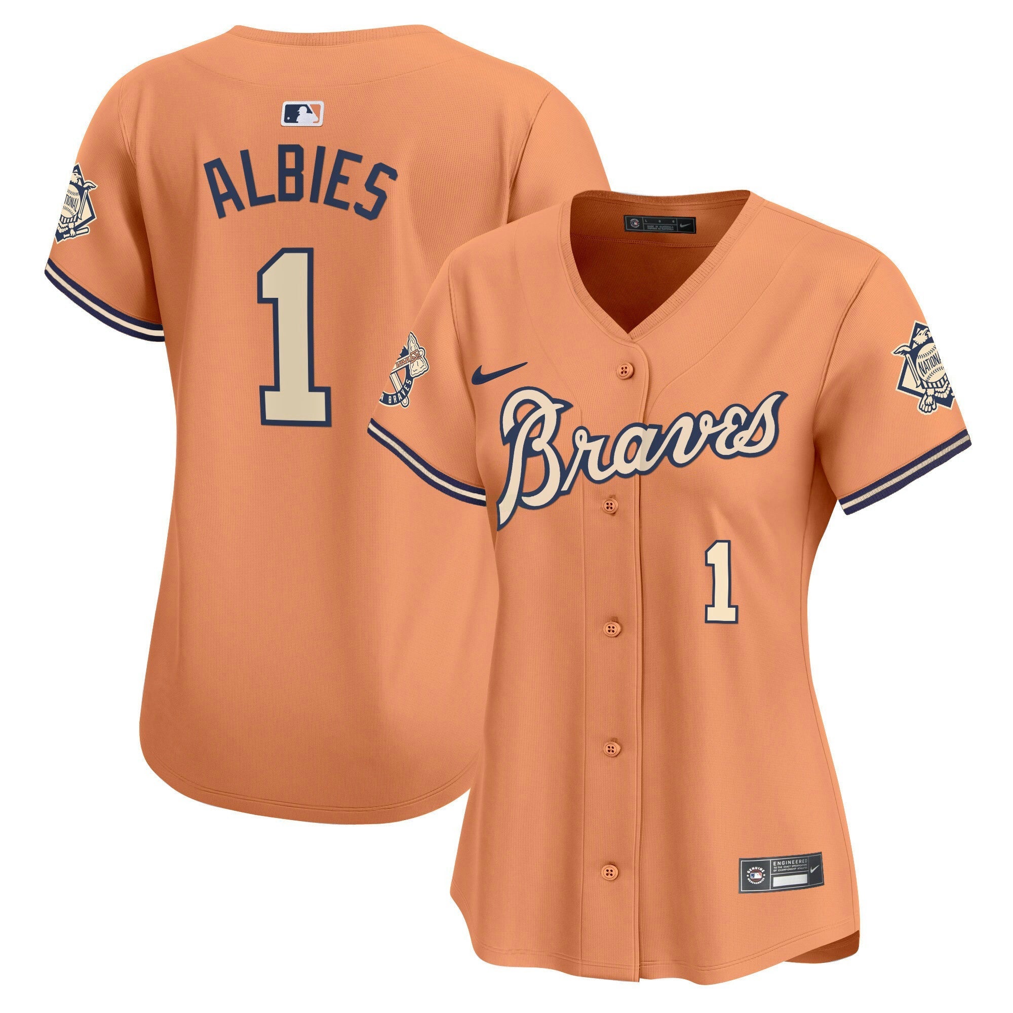 Camisa MLB Women’s Atlanta Peaches n’ Creme Vapor Premier Limited Jersey