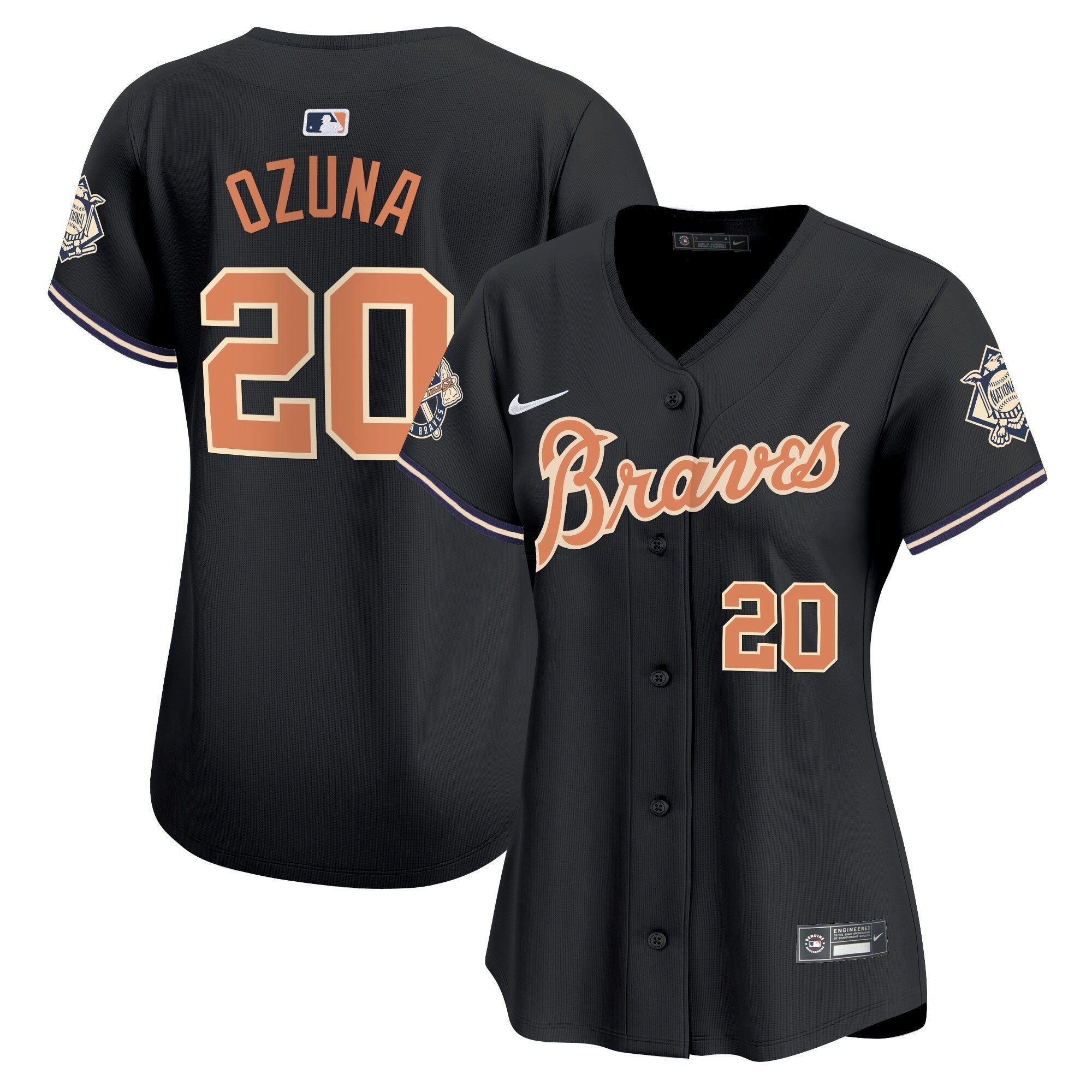 Camisa MLB Women’s Atlanta Peaches n’ Creme Vapor Premier Limited Jersey