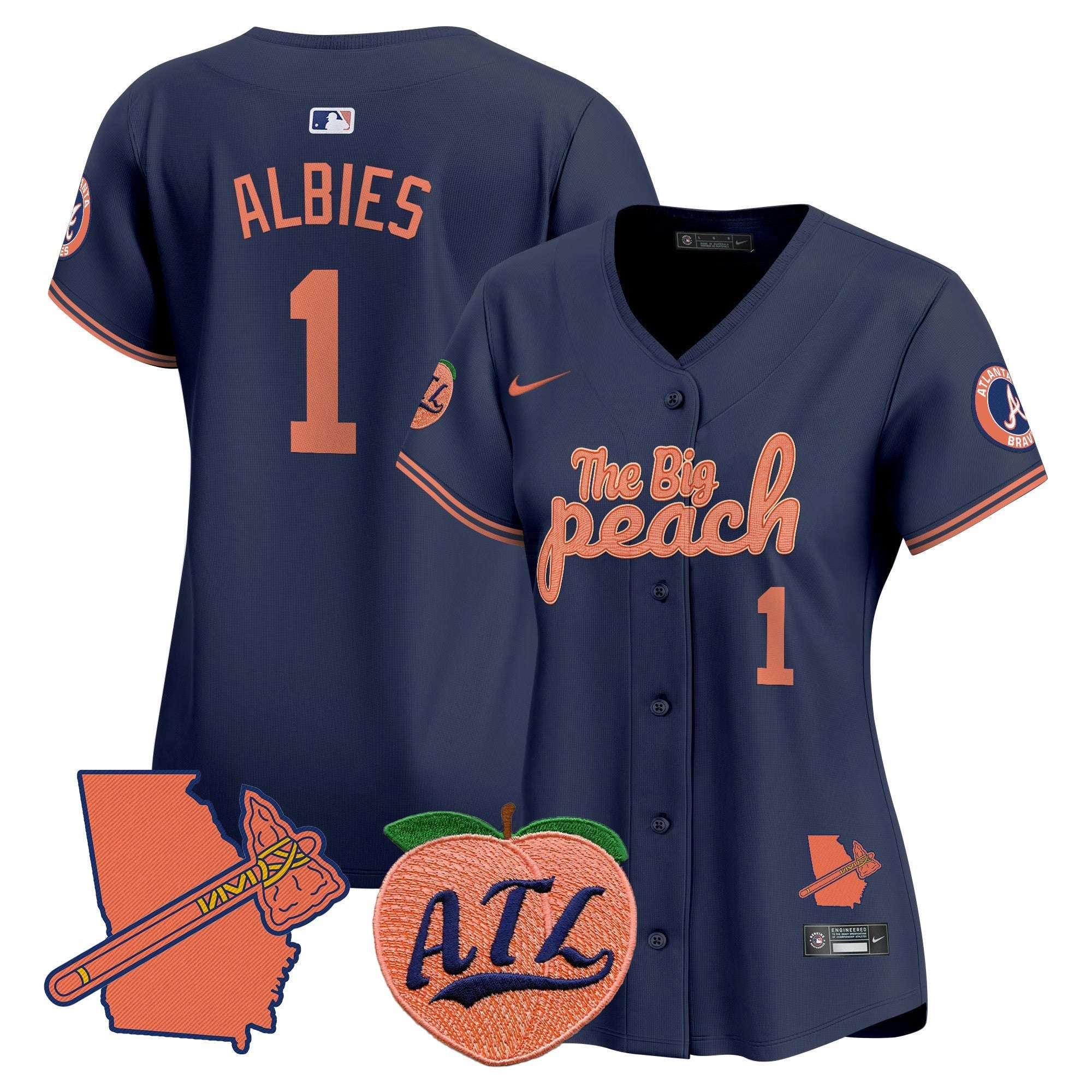 Camisa MLB Women’s Atlanta The Big Peach Vapor Premier Limited Jersey