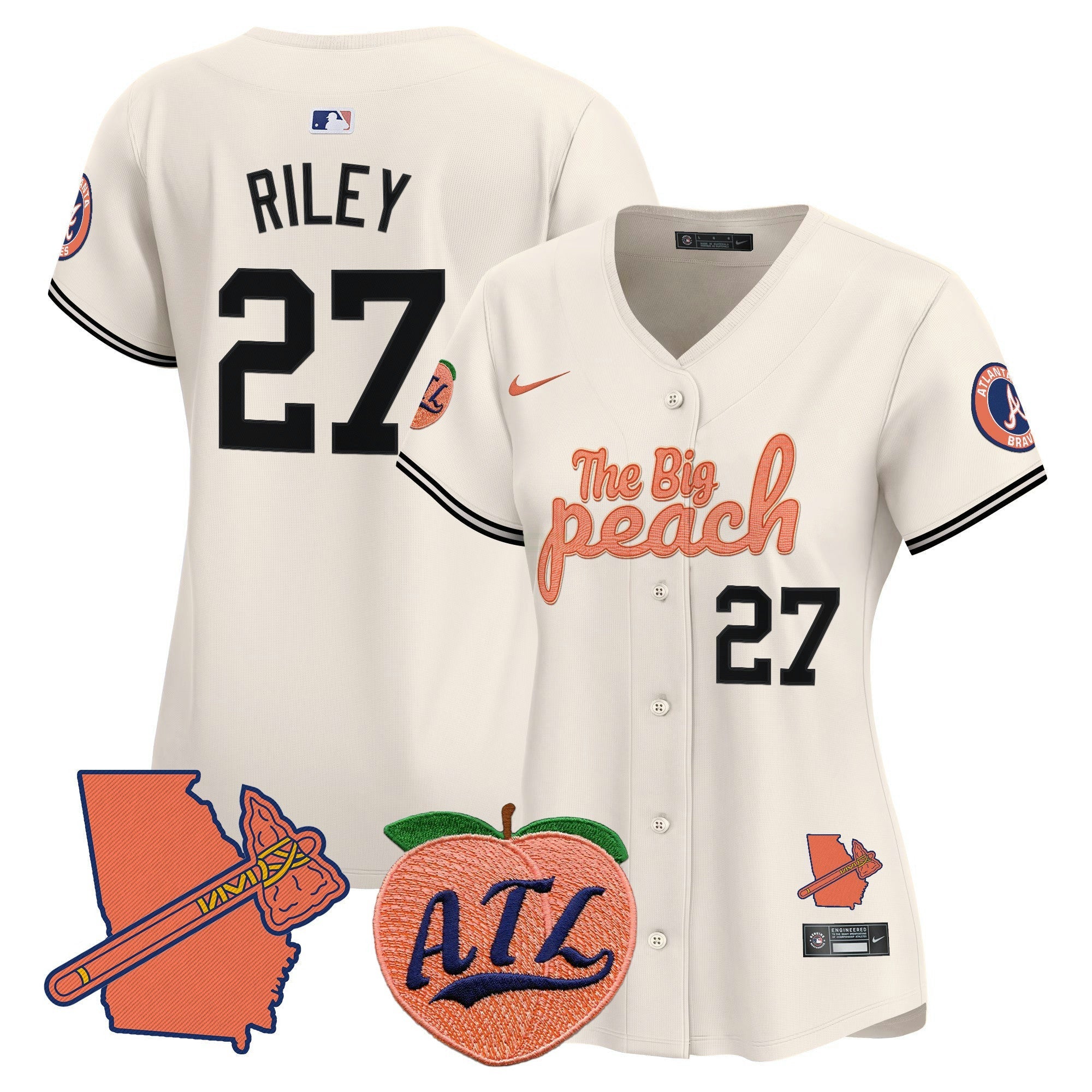 Camisa MLB Women’s Atlanta The Big Peach Vapor Premier Limited Jersey