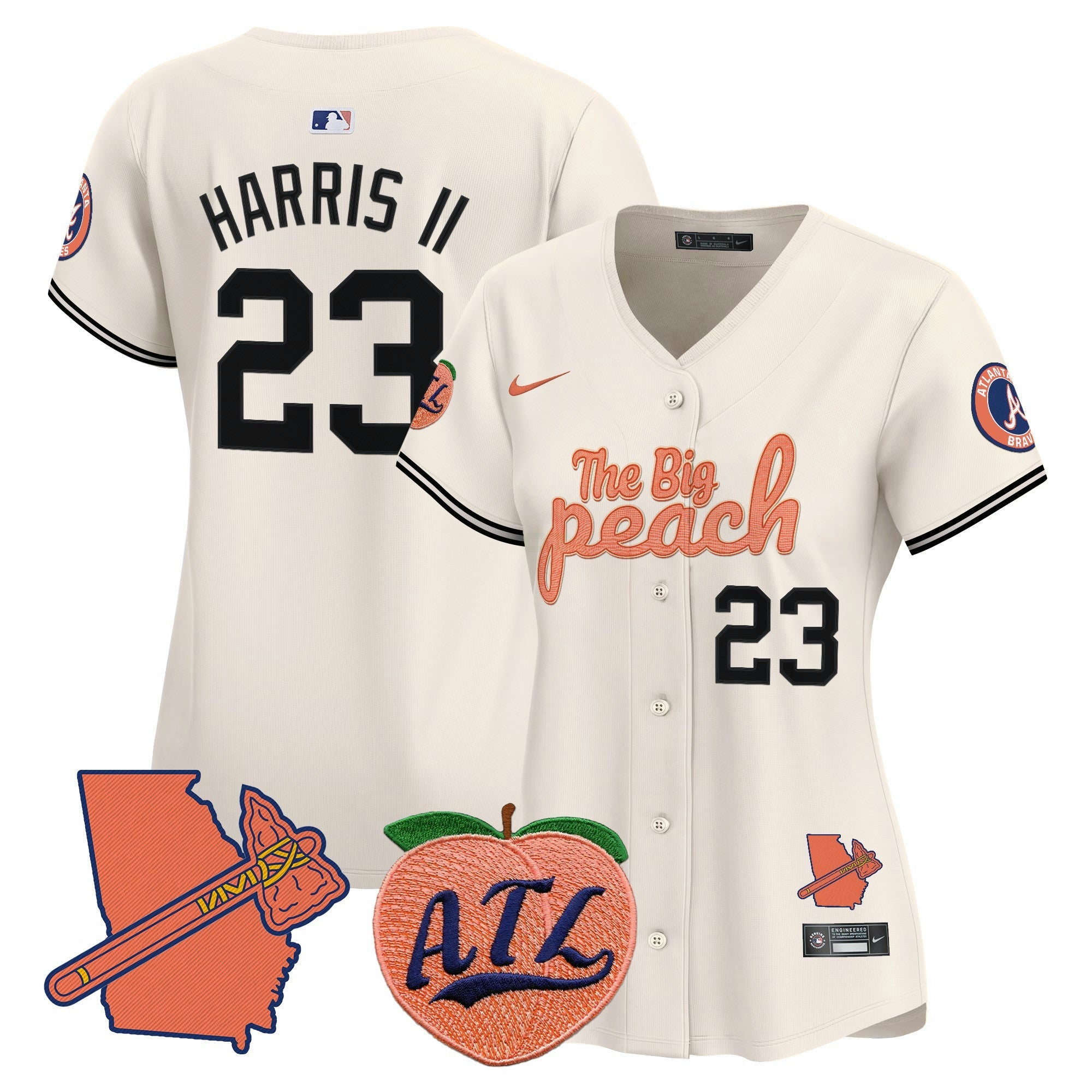 Camisa MLB Women’s Atlanta The Big Peach Vapor Premier Limited Jersey