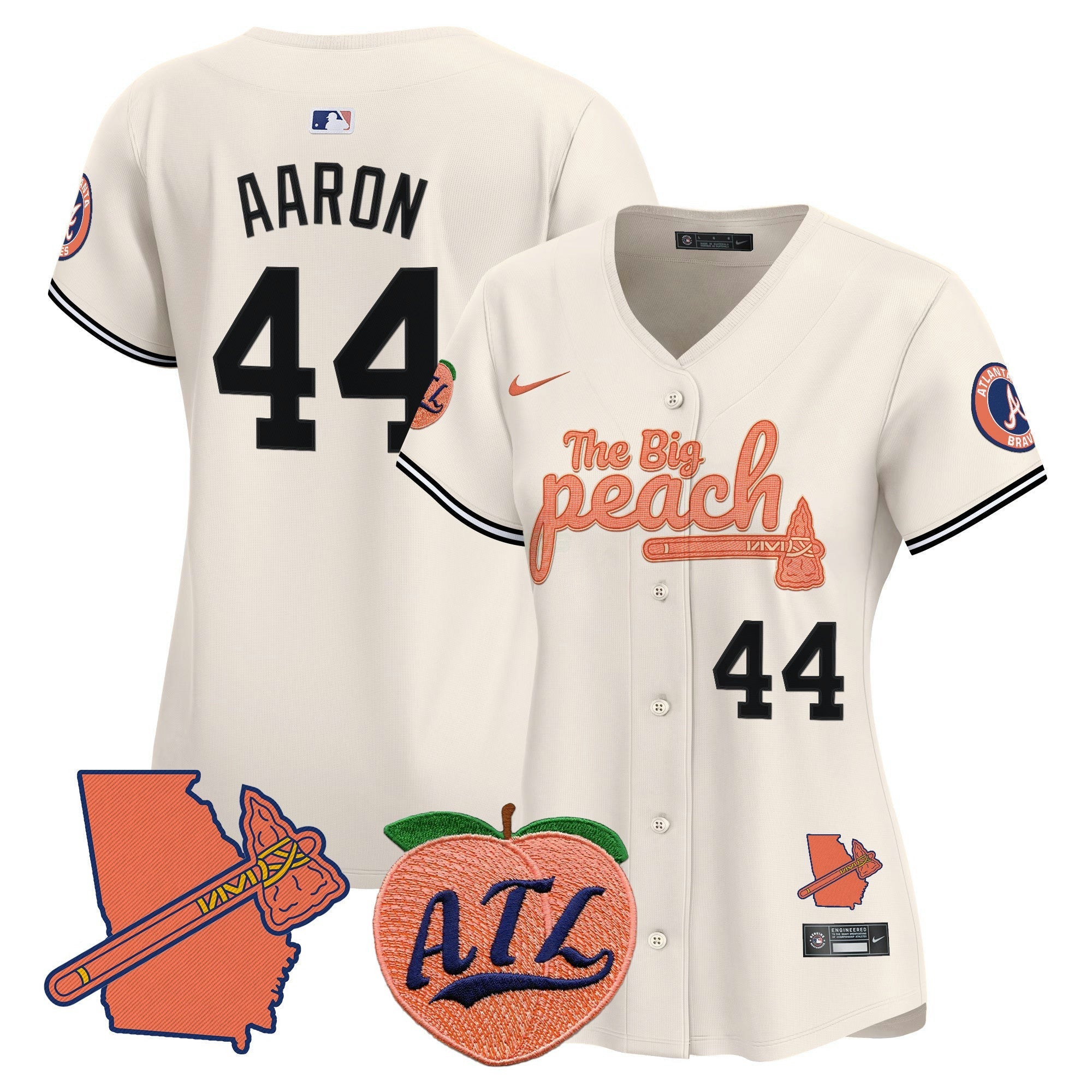 Camisa MLB Women’s Atlanta The Big Peach Vapor Premier Limited Jersey V2