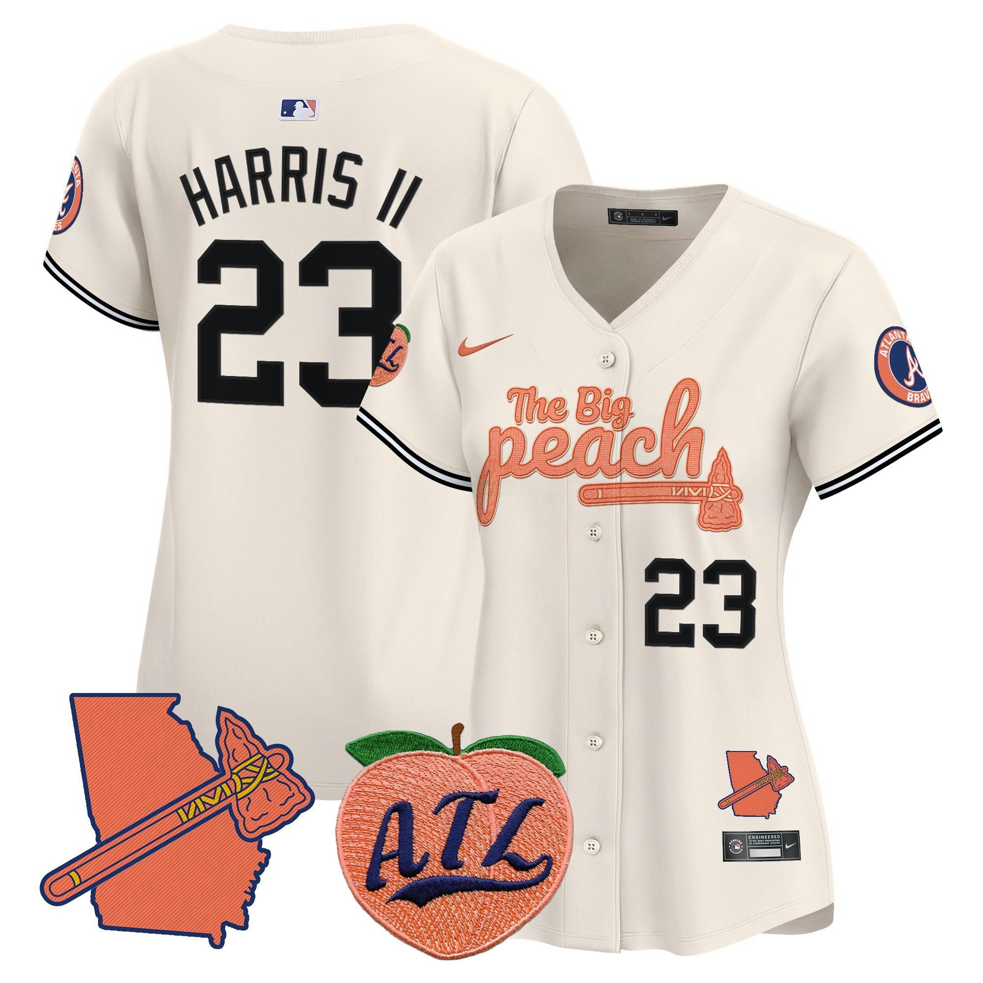 Camisa MLB Women’s Atlanta The Big Peach Vapor Premier Limited Jersey V2