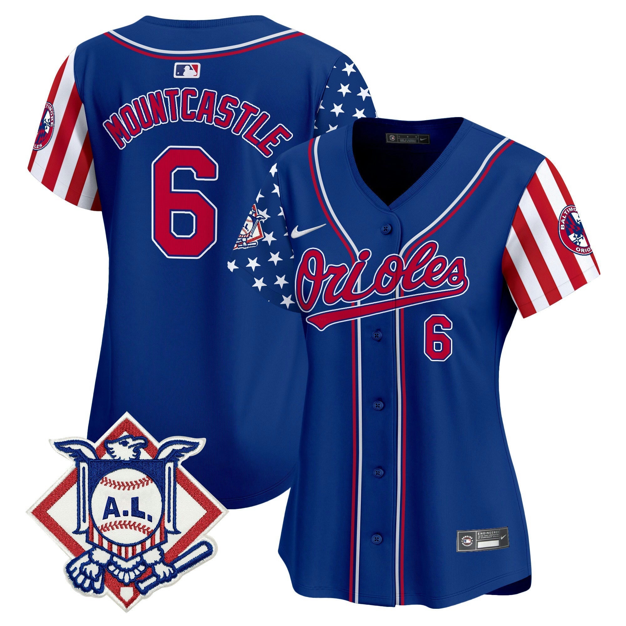Camisa MLB Women’s Baltimore 2024 Fourth of July Vapor Premier Limited Jersey