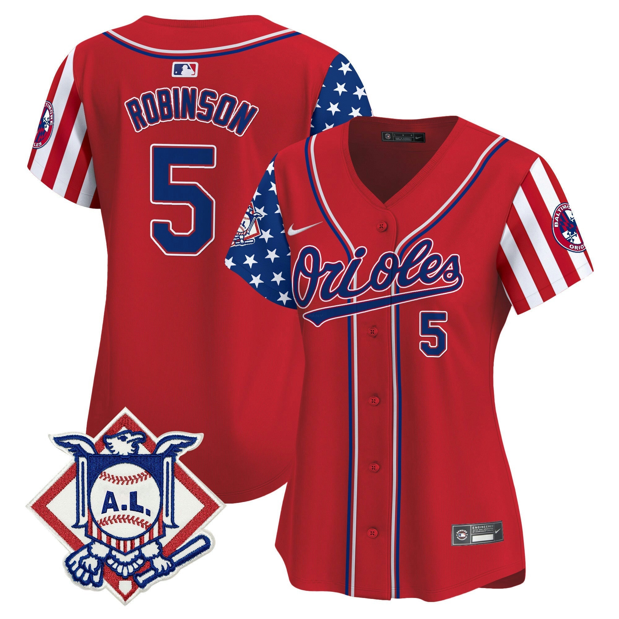 Camisa MLB Women’s Baltimore 2024 Fourth of July Vapor Premier Limited Jersey