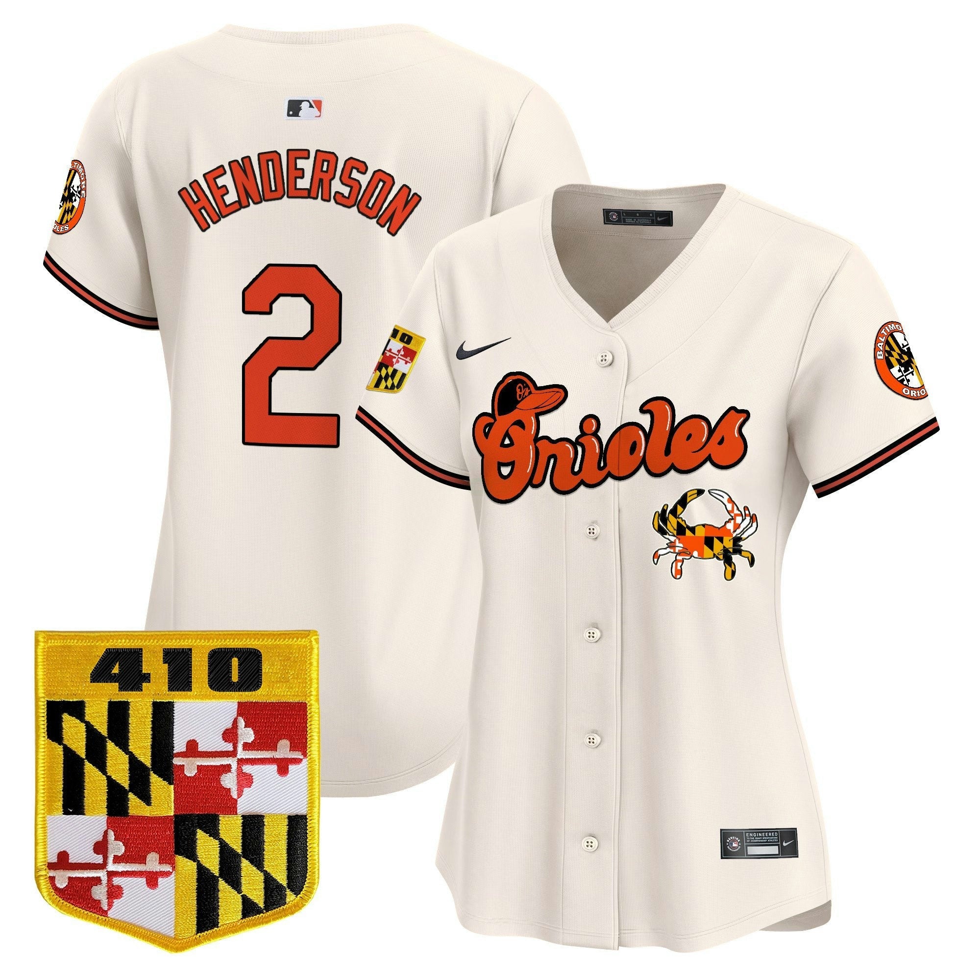 Camisa MLB Women’s Baltimore 410 & Chesapeake Crab Patch Vapor Premier Limited Jersey