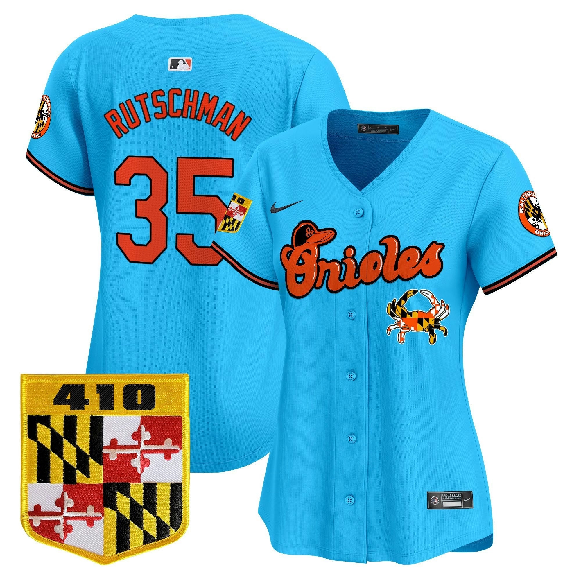 Camisa MLB Women’s Baltimore 410 & Chesapeake Crab Patch Vapor Premier Limited Jersey