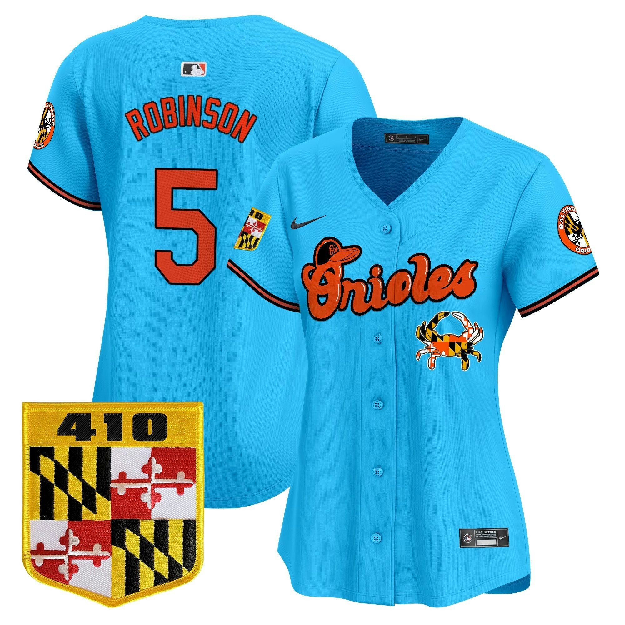 Camisa MLB Women’s Baltimore 410 & Chesapeake Crab Patch Vapor Premier Limited Jersey