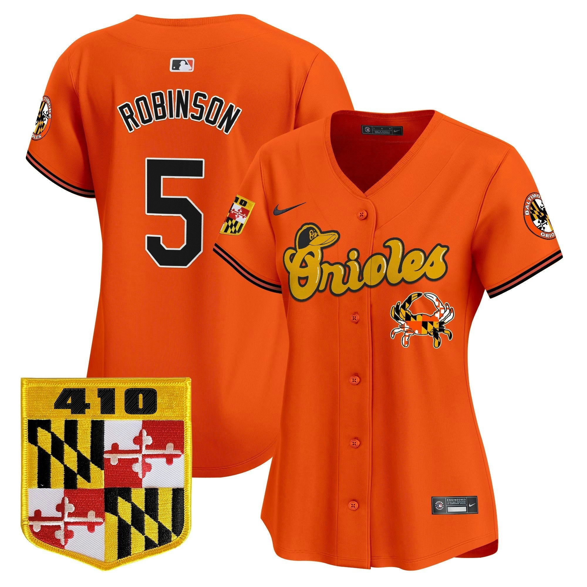 Camisa MLB Women’s Baltimore 410 & Chesapeake Crab Patch Vapor Premier Limited Jersey