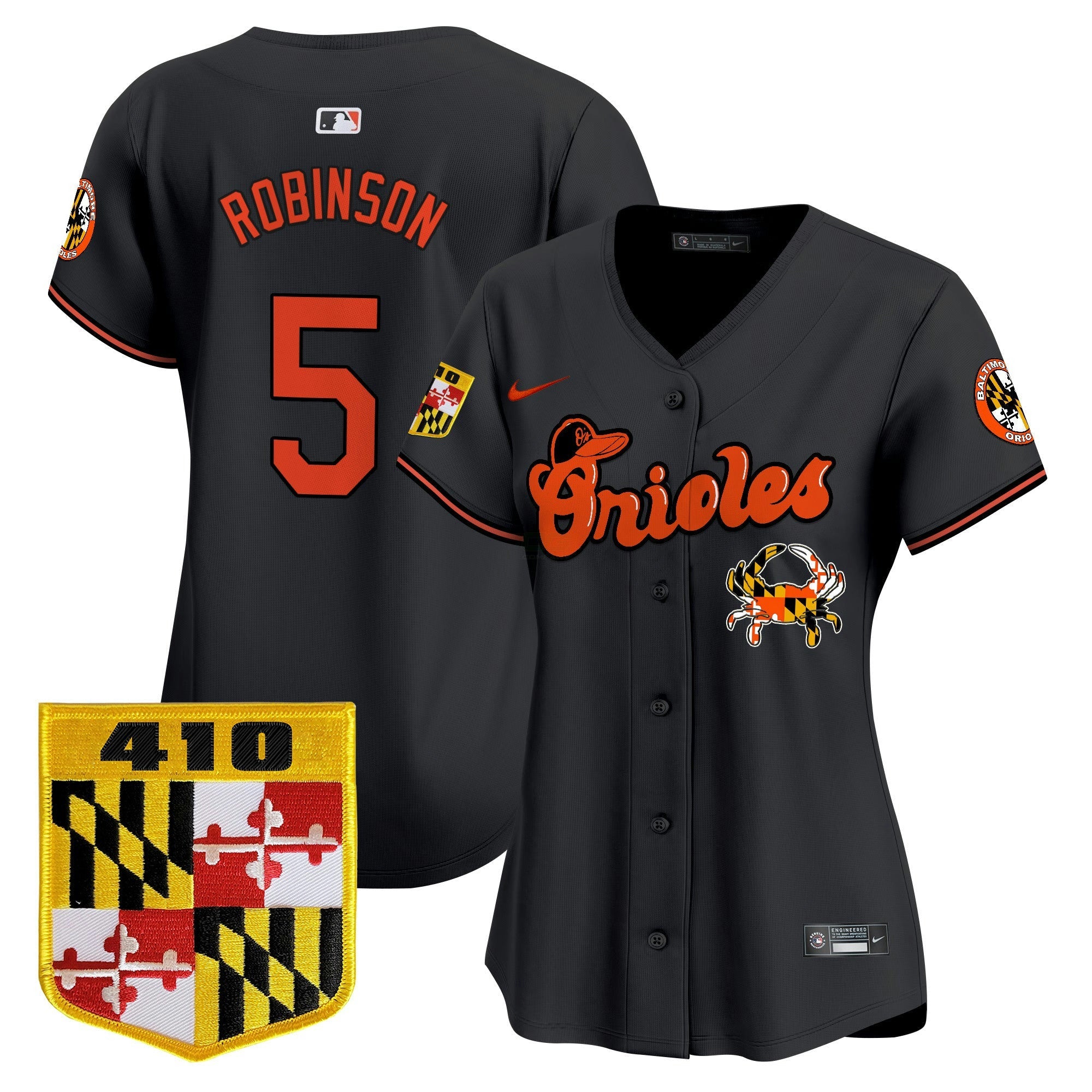 Camisa MLB Women’s Baltimore 410 & Chesapeake Crab Patch Vapor Premier Limited Jersey