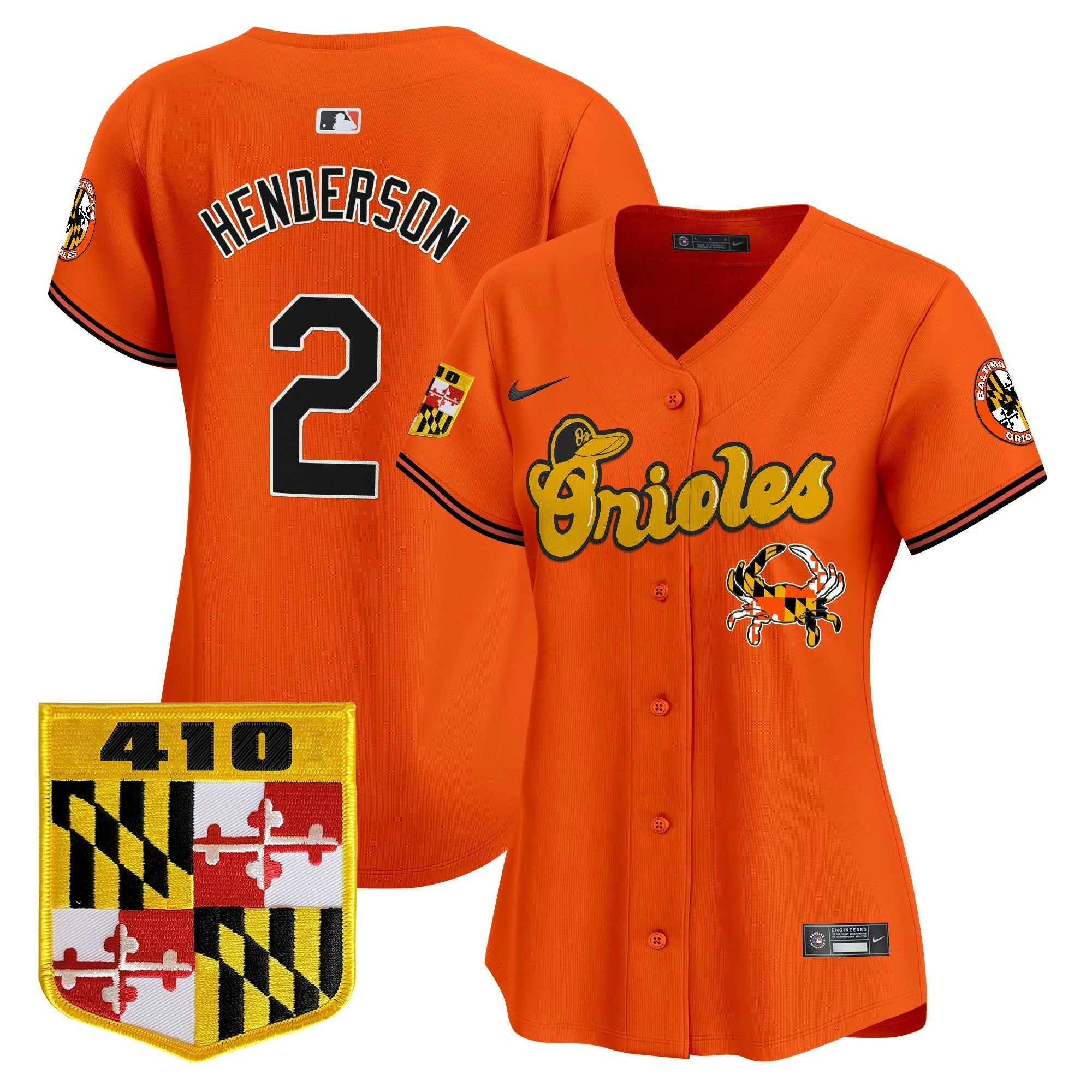 Camisa MLB Women’s Baltimore 410 & Chesapeake Crab Patch Vapor Premier Limited Jersey
