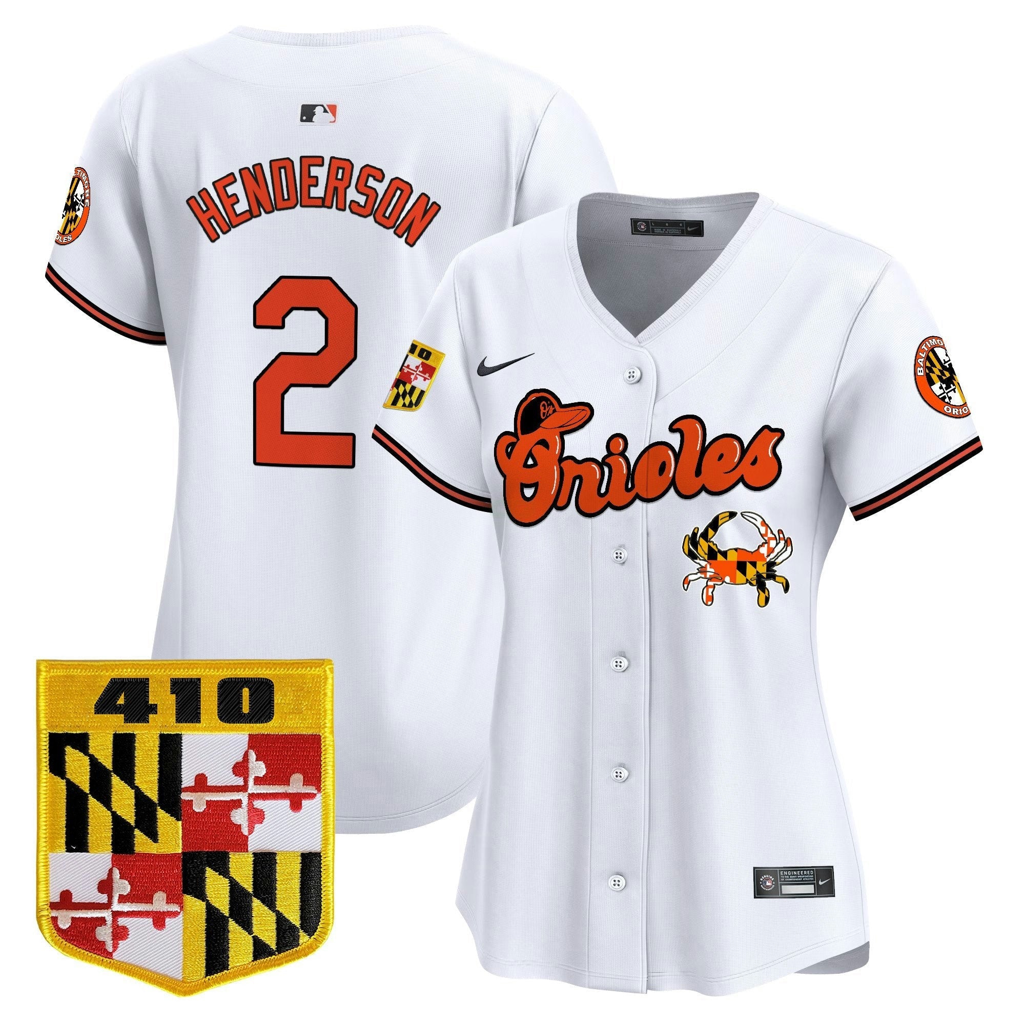 Camisa MLB Women’s Baltimore 410 & Chesapeake Crab Patch Vapor Premier Limited Jersey