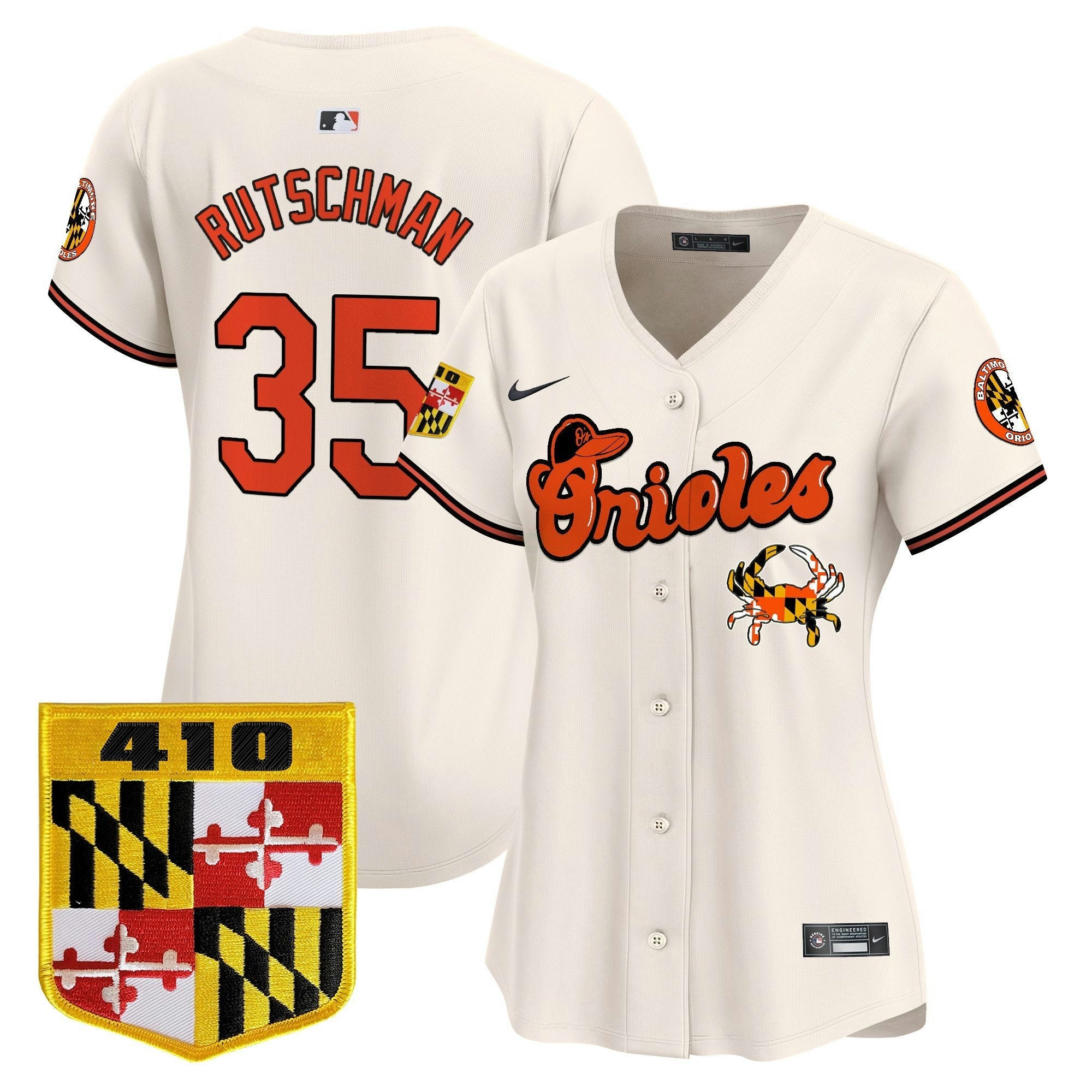 Camisa MLB Women’s Baltimore 410 & Chesapeake Crab Patch Vapor Premier Limited Jersey