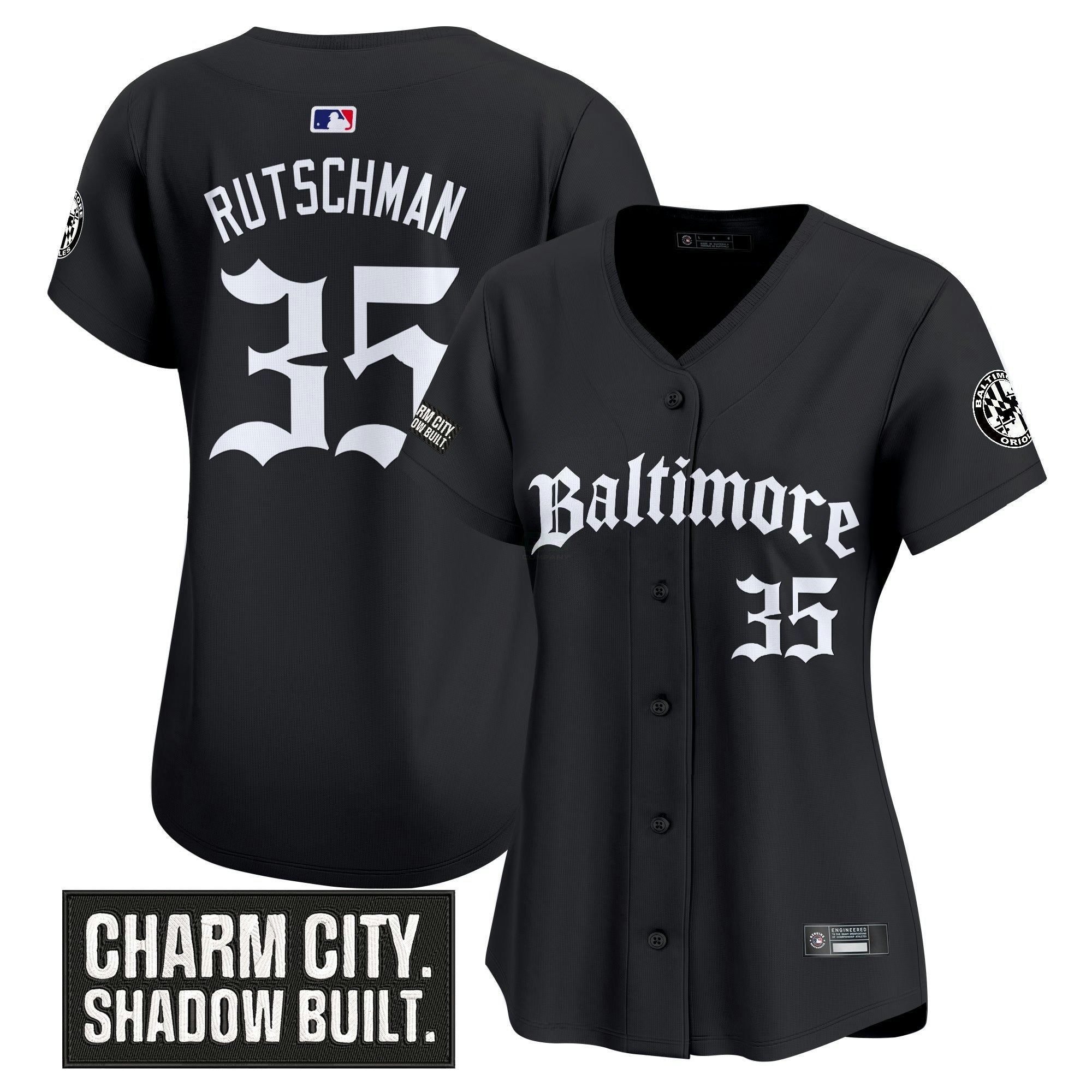 Camisa MLB Women’s Baltimore ‘Gothic Harbor Edition’ Vapor Premier Limited Jersey