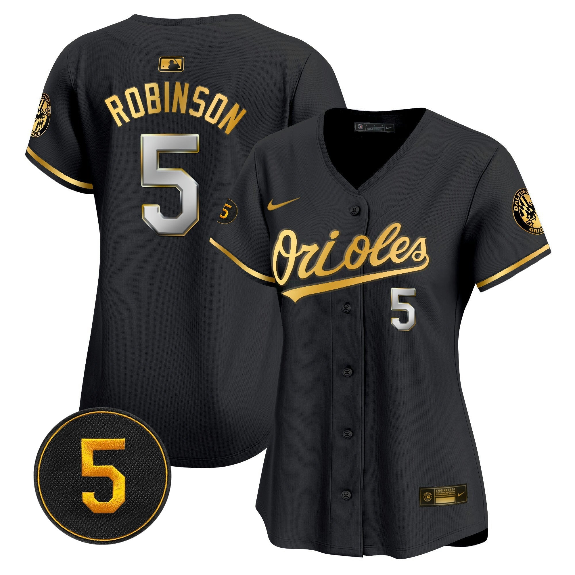 Camisa MLB Women’s Baltimore Robinson Patch Vapor Premier Limited Jersey