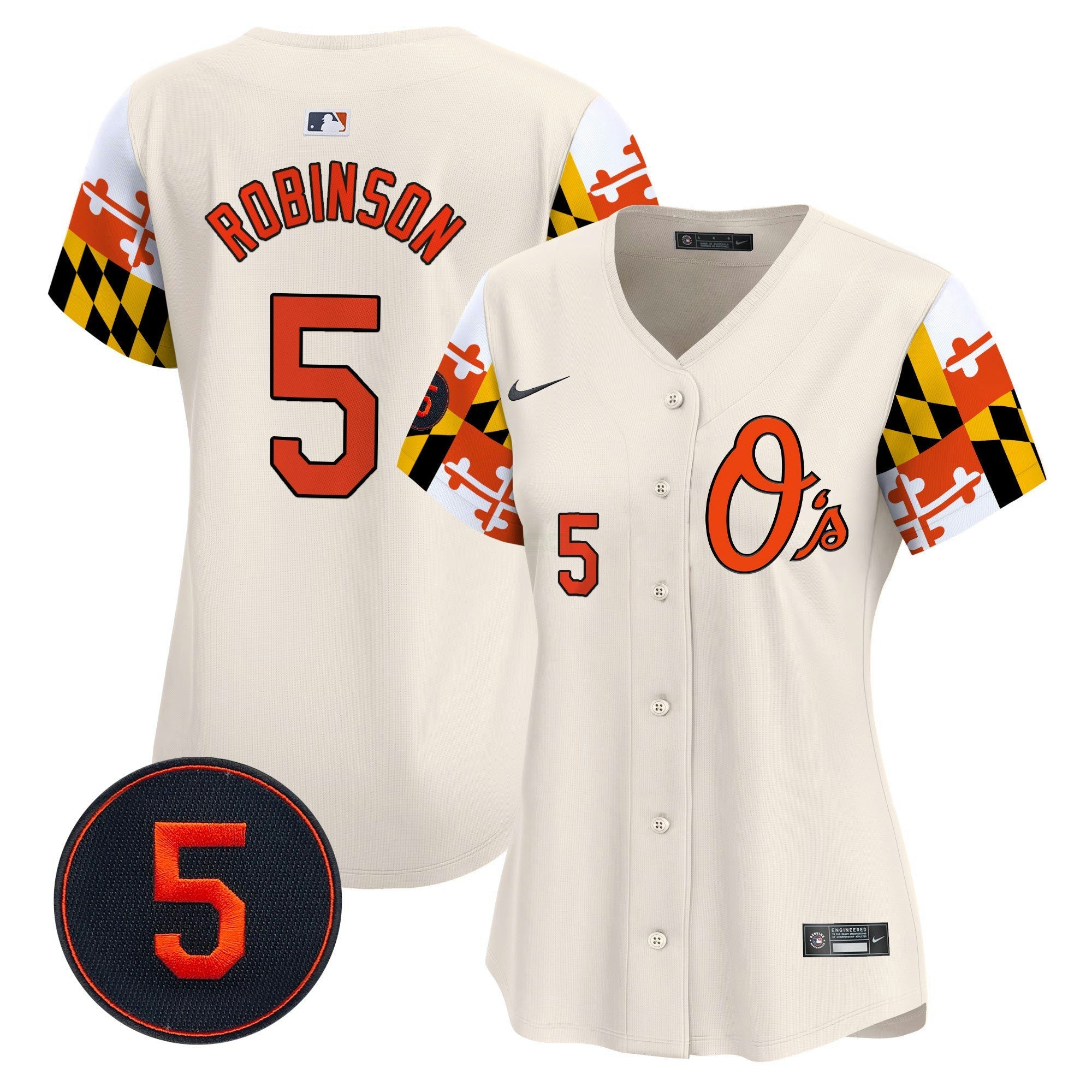 Camisa MLB Women’s Baltimore Robinson Patch Vapor Premier Limited Jersey V5