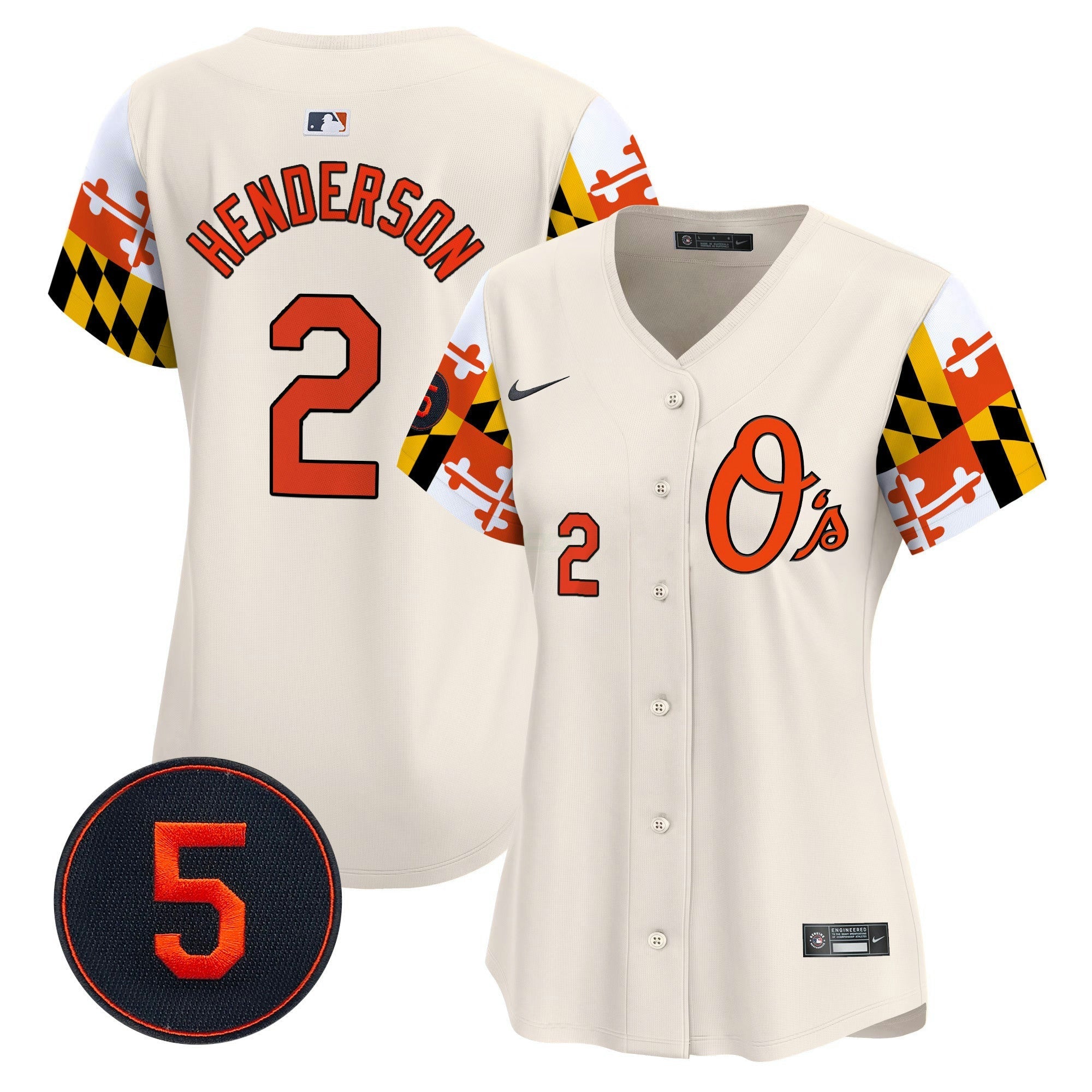 Camisa MLB Women’s Baltimore Robinson Patch Vapor Premier Limited Jersey V5