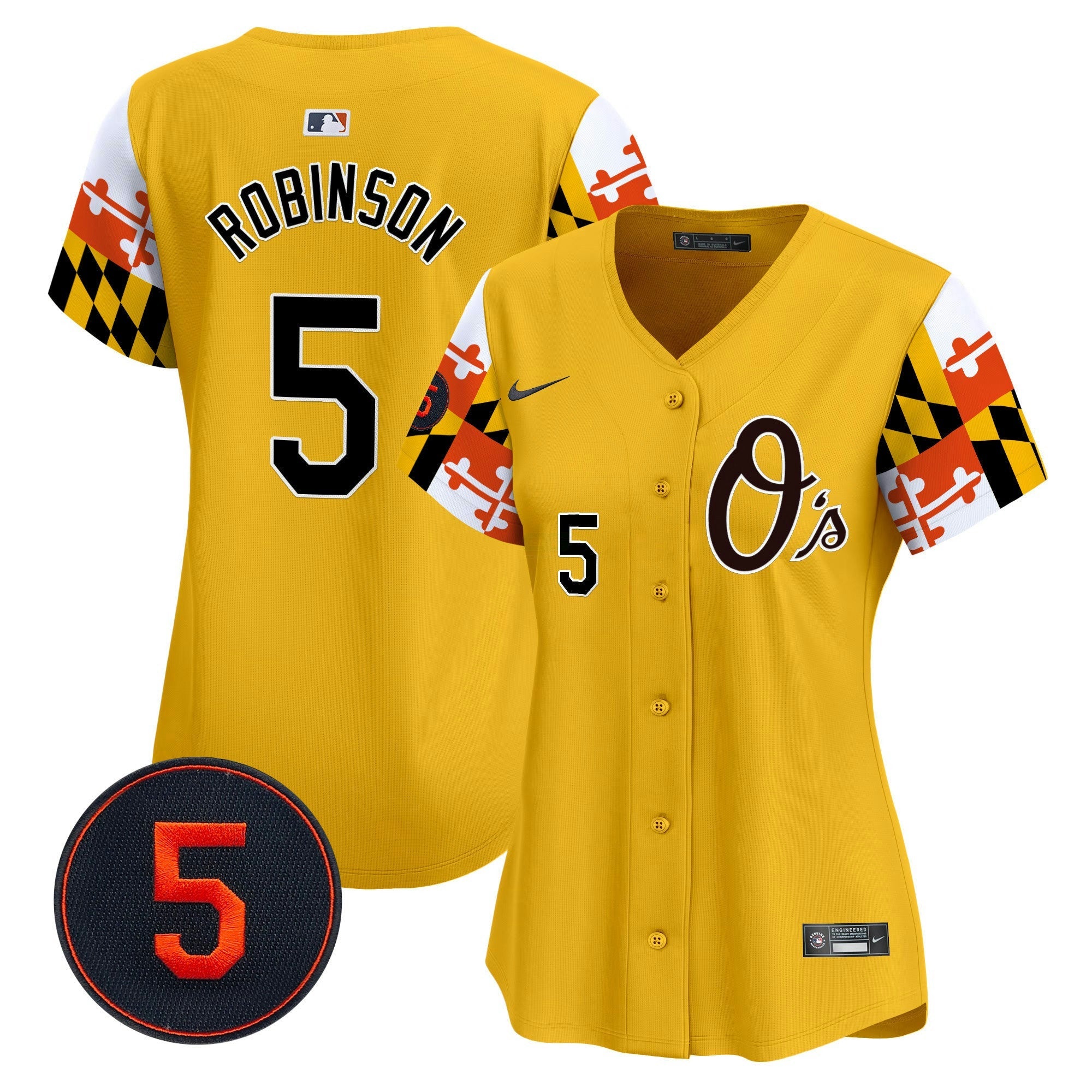 Camisa MLB Women’s Baltimore Robinson Patch Vapor Premier Limited Jersey V5