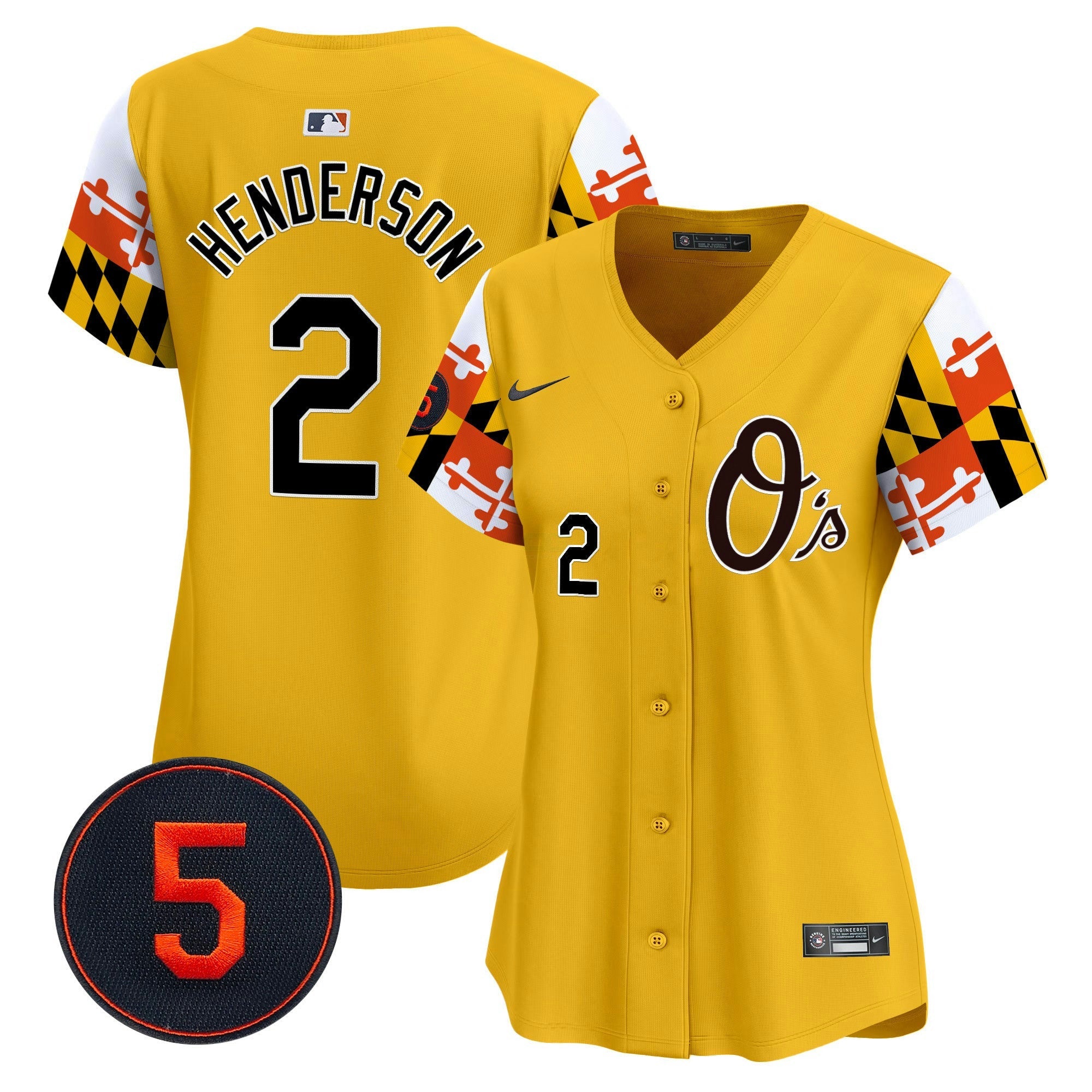 Camisa MLB Women’s Baltimore Robinson Patch Vapor Premier Limited Jersey V5