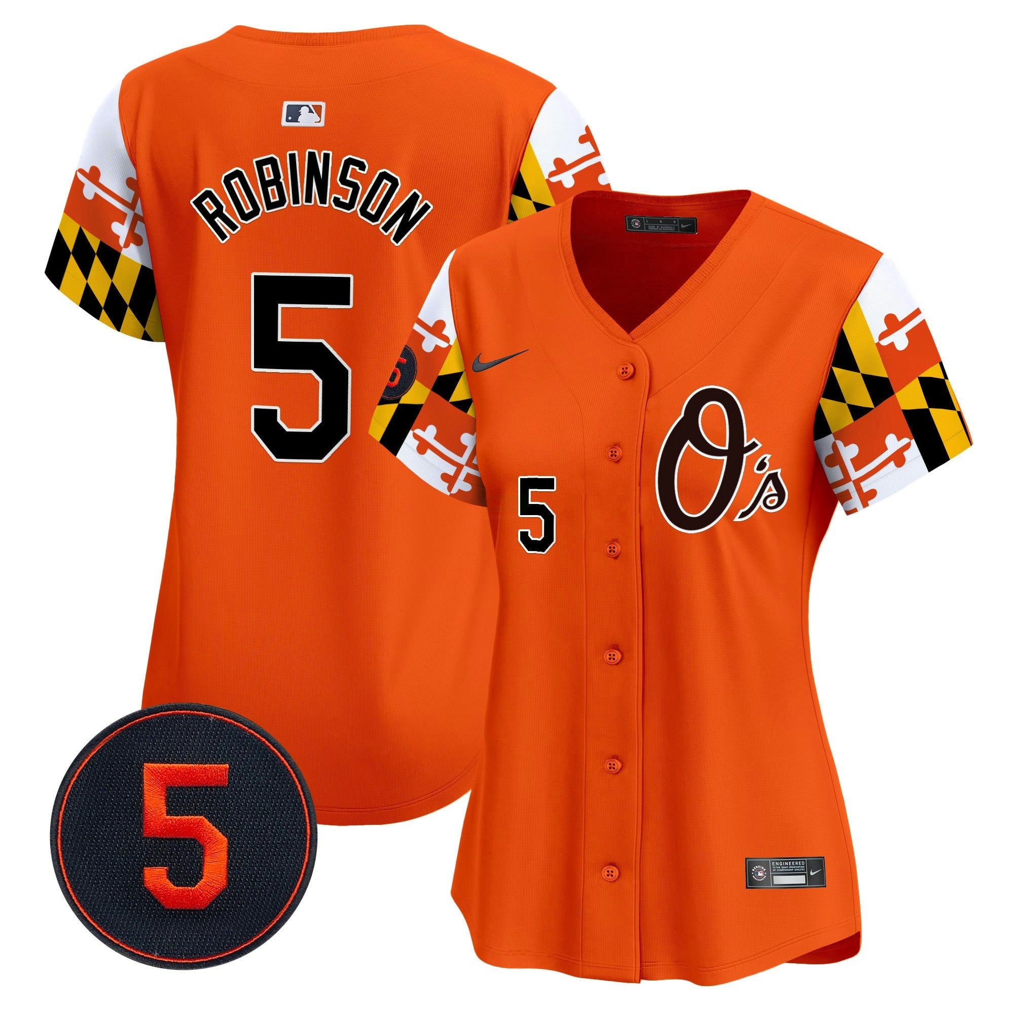 Camisa MLB Women’s Baltimore Robinson Patch Vapor Premier Limited Jersey V5