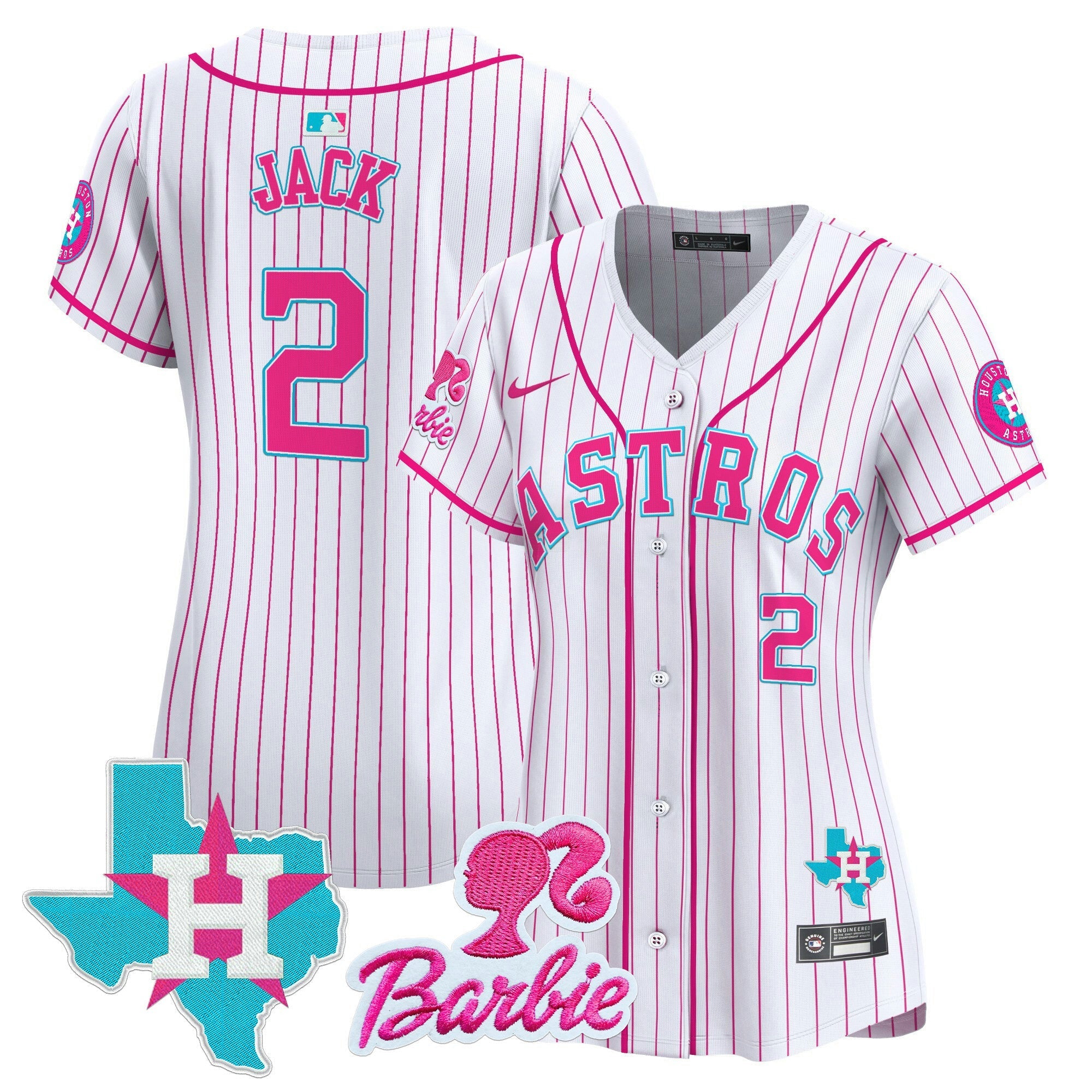 Camisa MLB Women’s Barbie Patch Vapor Premier Limited Jersey