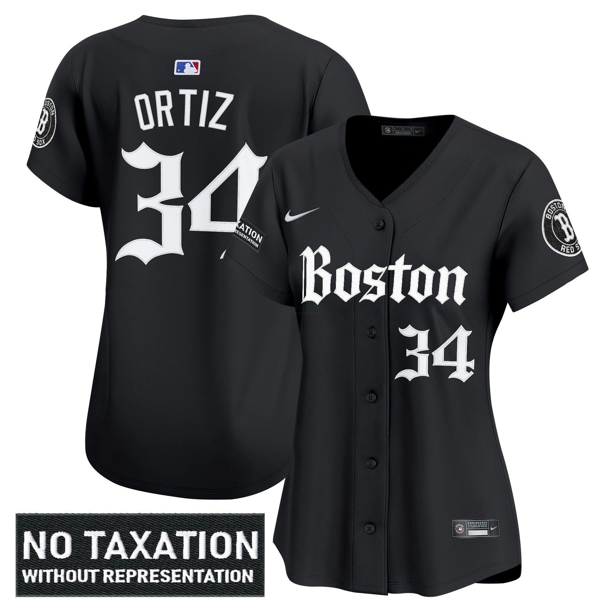 Camisa MLB Women’s Boston ‘Retro Newspaper Edition’ Vapor Premier Limited Jersey