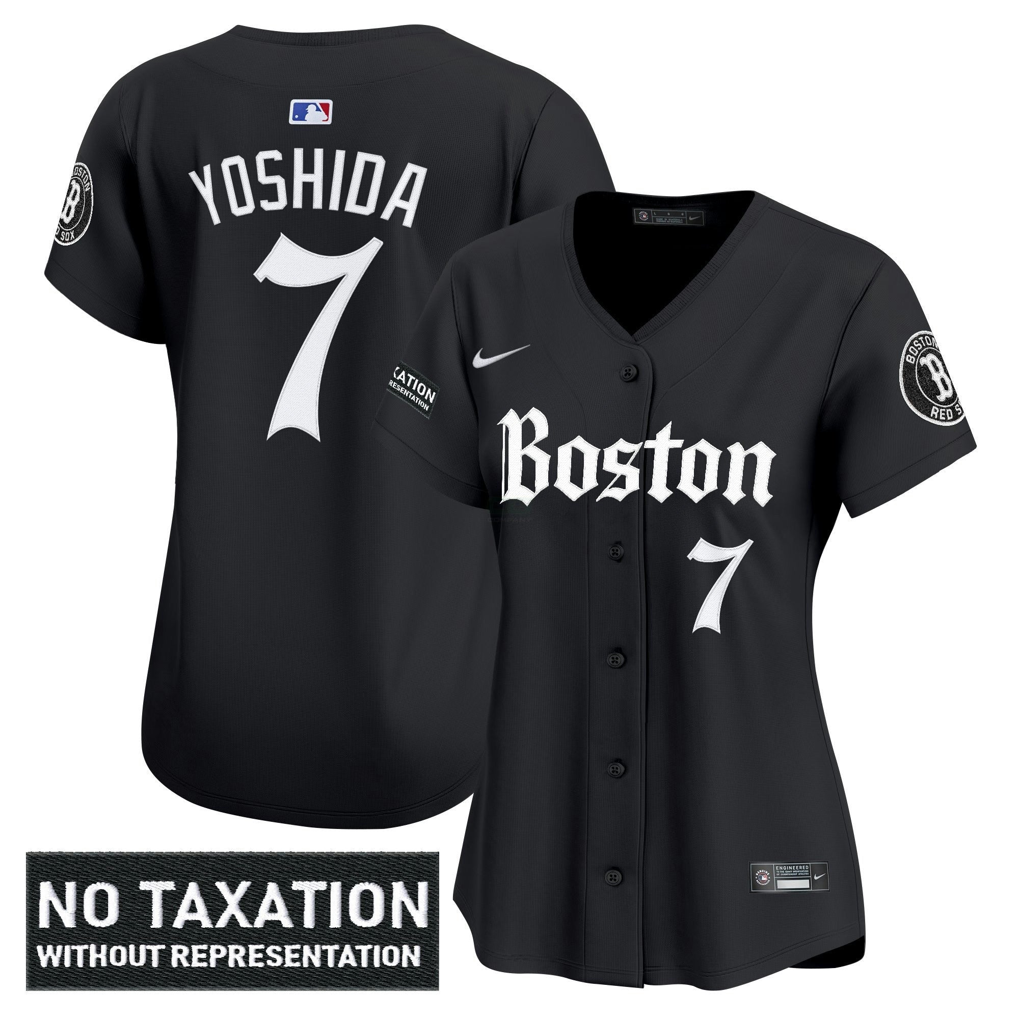 Camisa MLB Women’s Boston ‘Retro Newspaper Edition’ Vapor Premier Limited Jersey