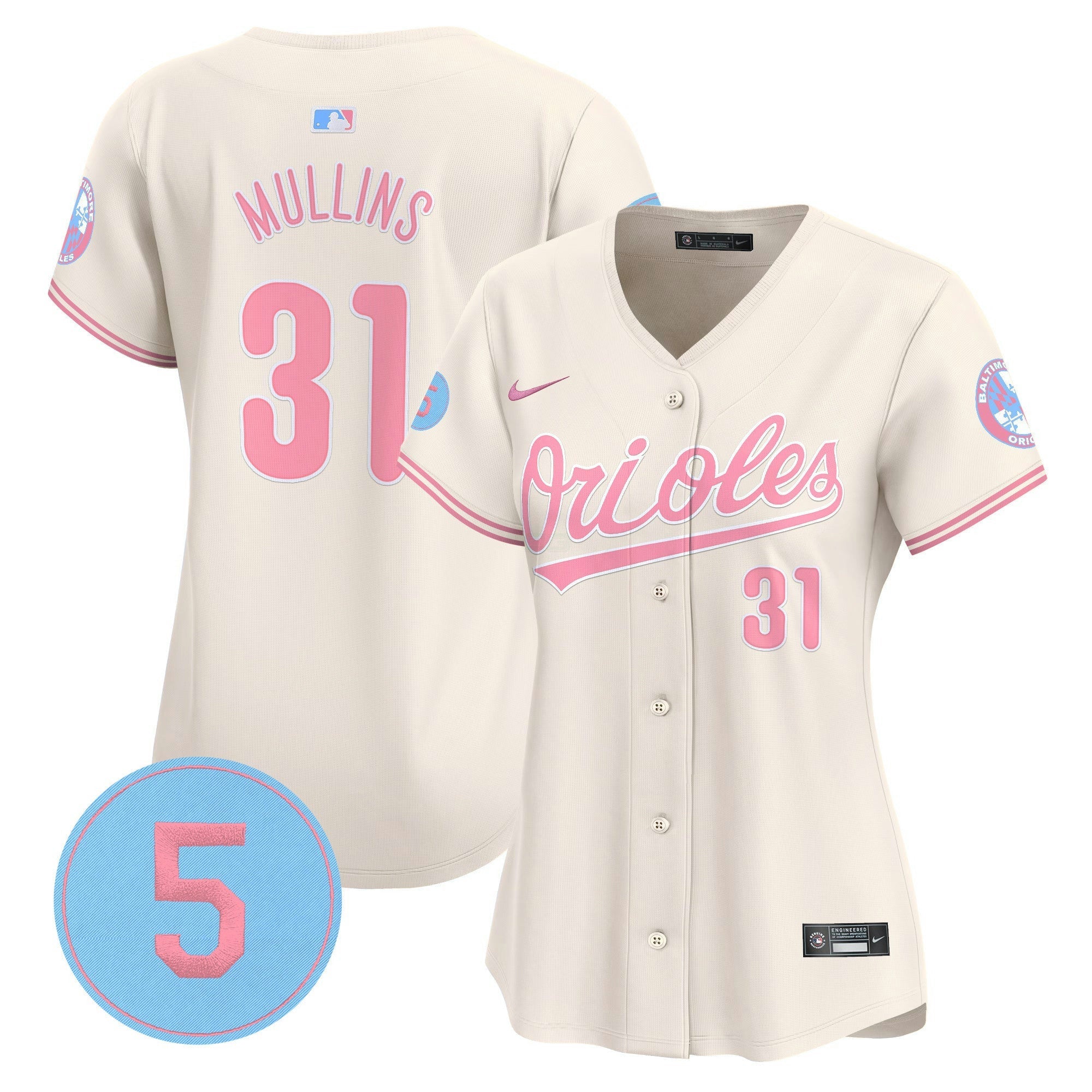Camisa MLB Women’s Bubblegum Pink Robinson Patch Vapor Premier Limited Jersey